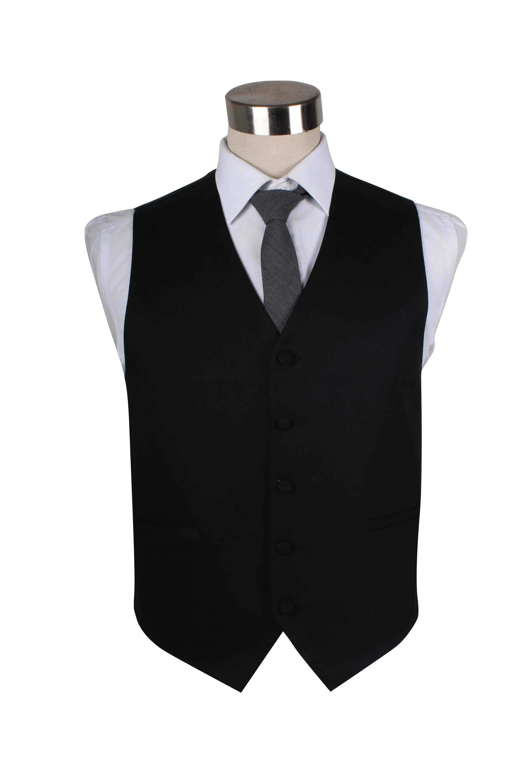 2 Zasel Mens Cotton Vest Waistcoast BLACK, 2 of 2