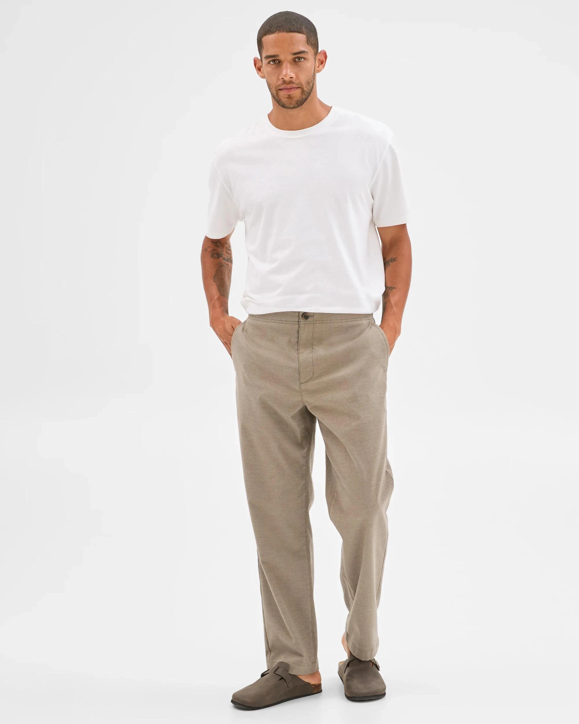 3 Target Man Brushed Relaxed Pants MUSHROOM, 3 of 6