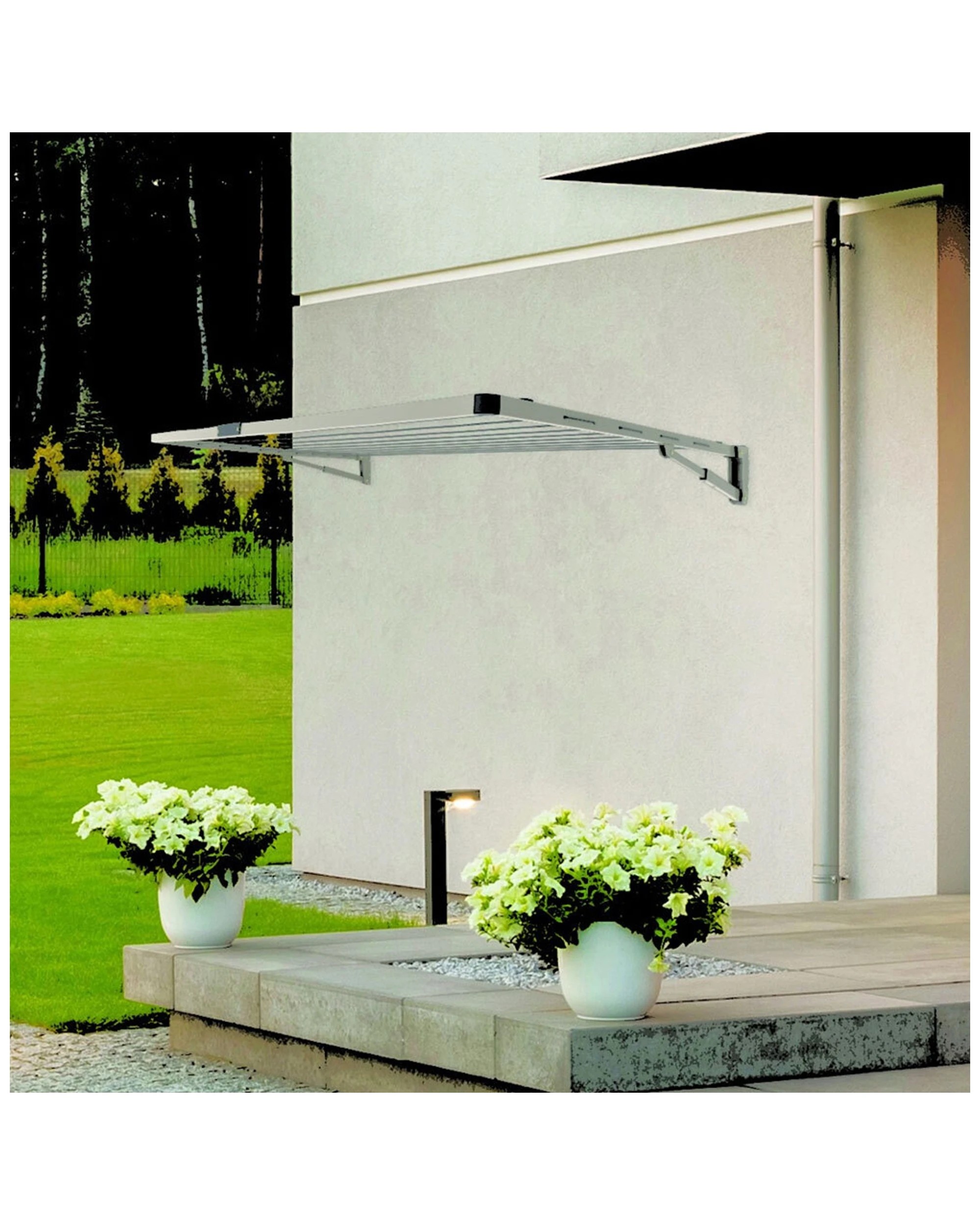2 Hills Everyday Double Folding Frame Clothesline Galvanised Steel Autumn Stone
 - Beige, 2 of 3
