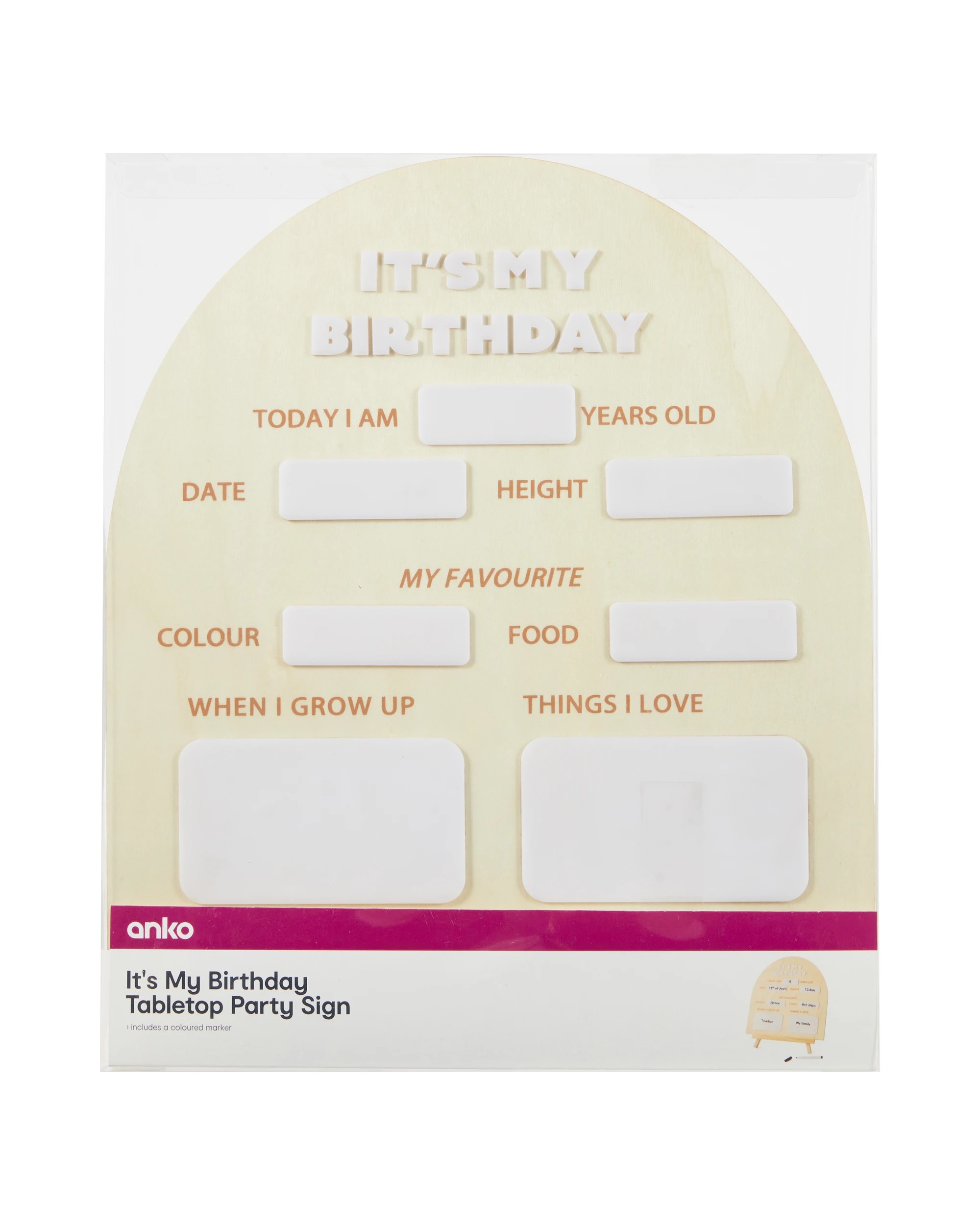 7 It's My Birthday Tabletop Party Sign, 7 of 7