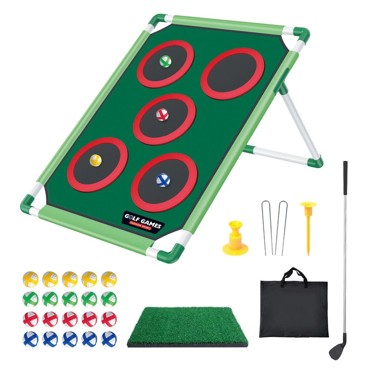 1 Ausway 101x69cm Portable Golf Chipping Game Set, 1 of 6