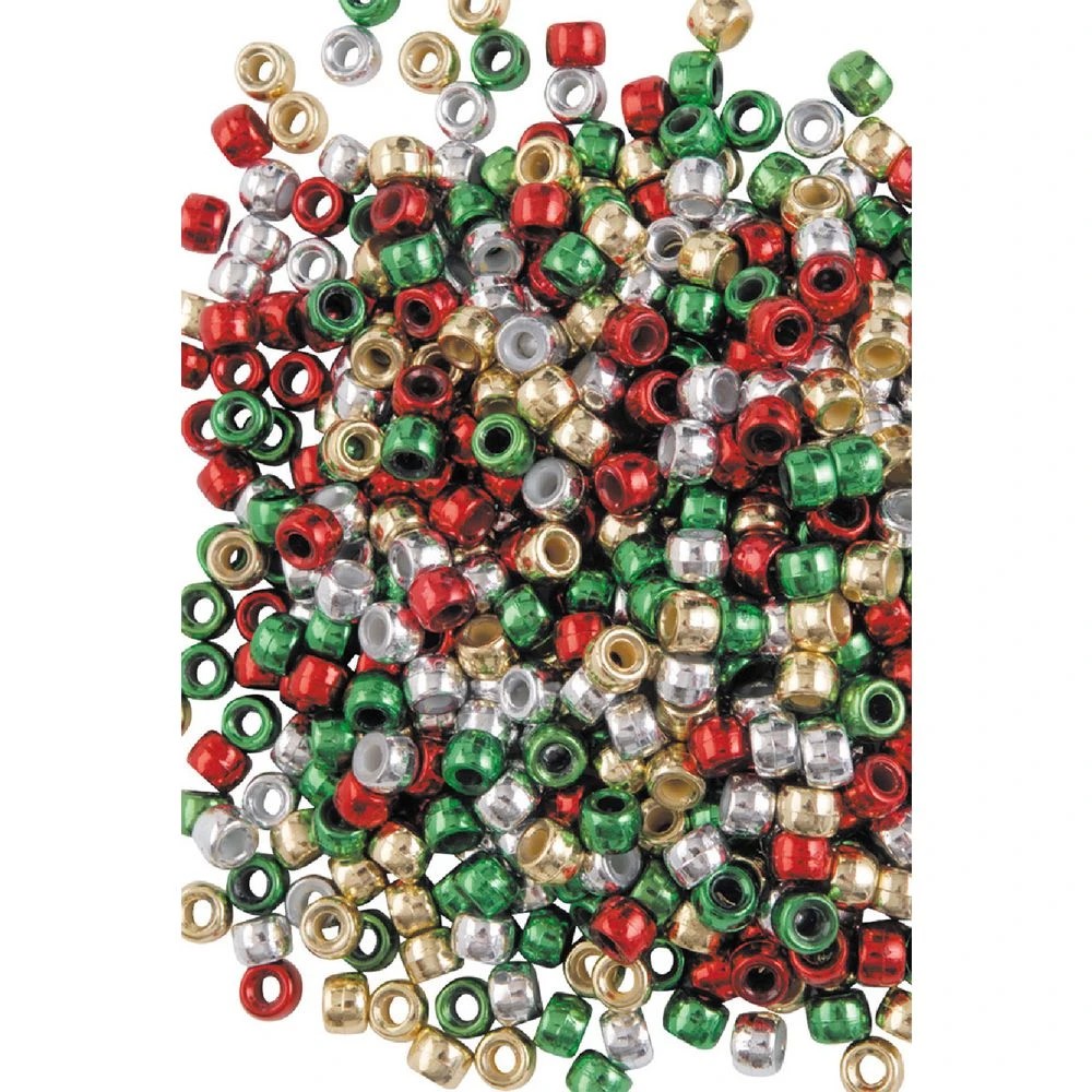 1 Educational Colours Christmas Pony Beads 1000 Pack, 1 of 1