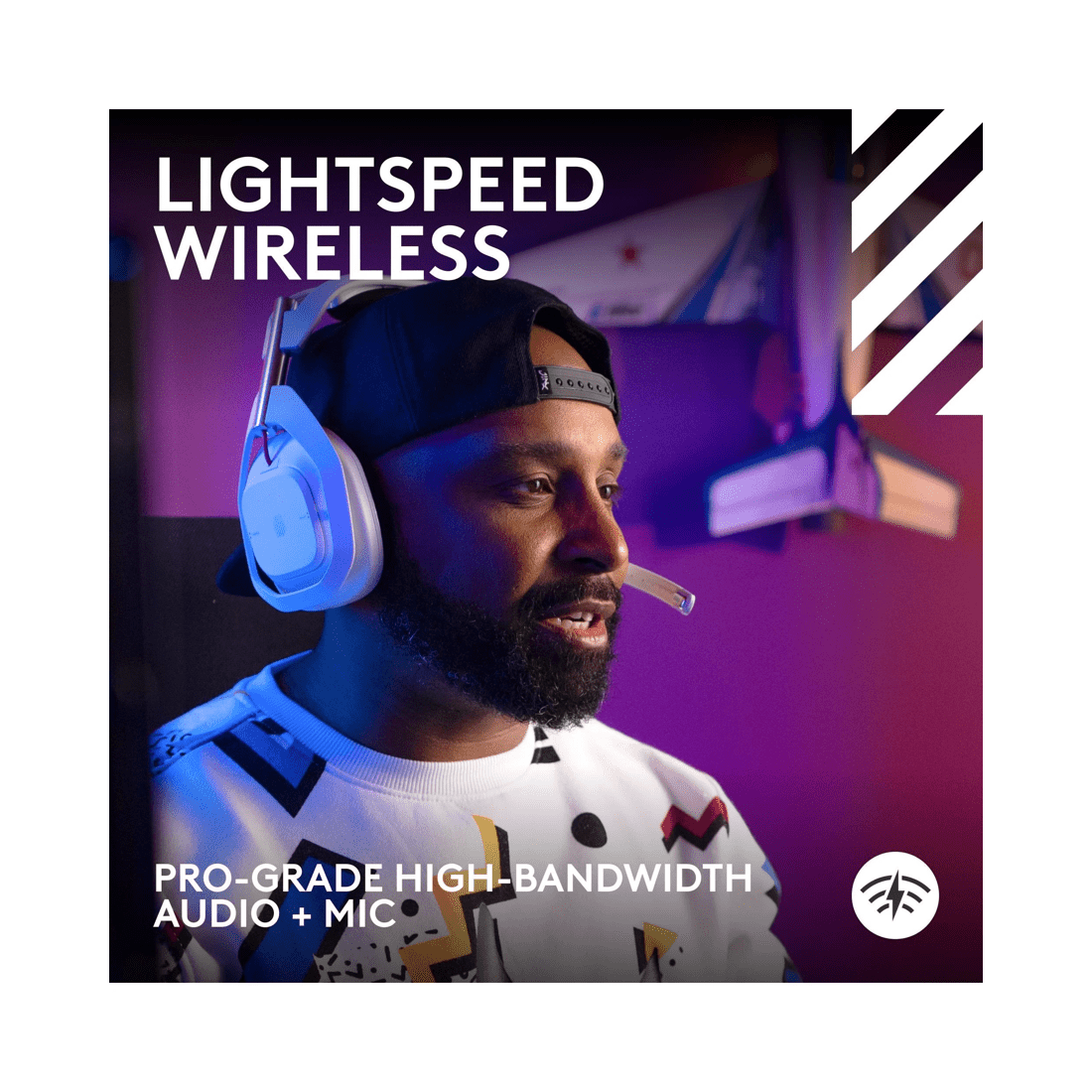 5 Logitech G Astro A50 LIGHTSPEED Wireless Gaming Headset + Base Station - White, 5 of 10