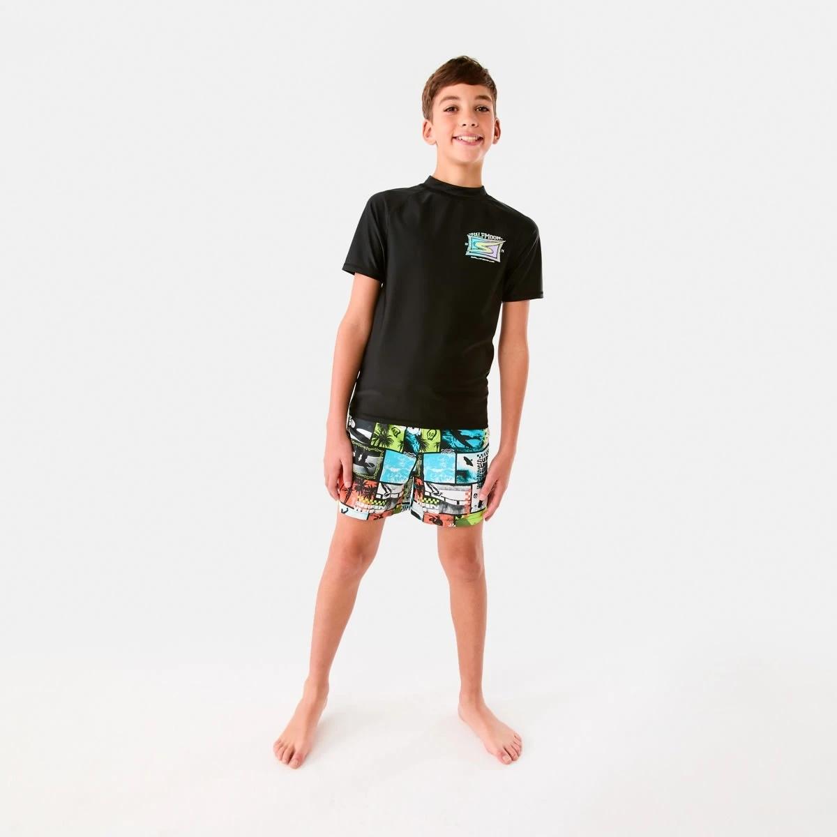 5 Short Sleeve Print Rash Vest Black, 5 of 10