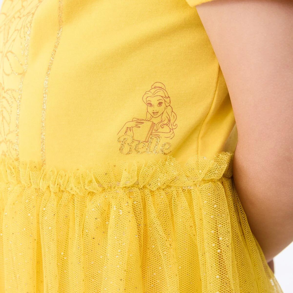 5 Disney Princess Belle License Short Sleeve Tutu Dress BELLE TUTU, 5 of 7