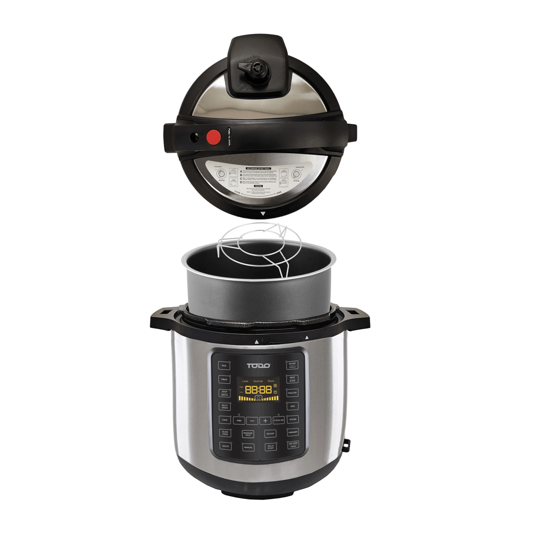 3 TODO 6L Electric Pressure Cooker 15 Preset Functions 1000W Non-Stick Cooking Pot, 3 of 8