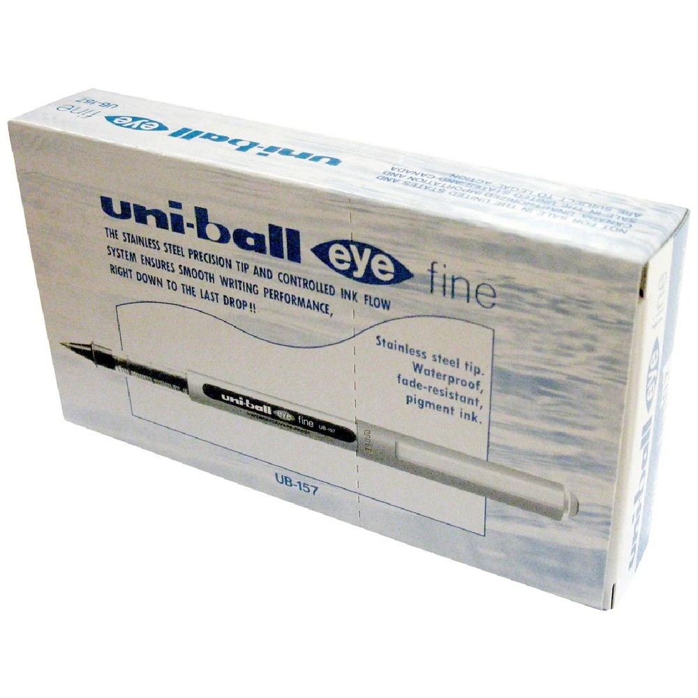 1 Uni-Ball Eye Fine Rollerball Pens Blue 12 Pack, 1 of 3