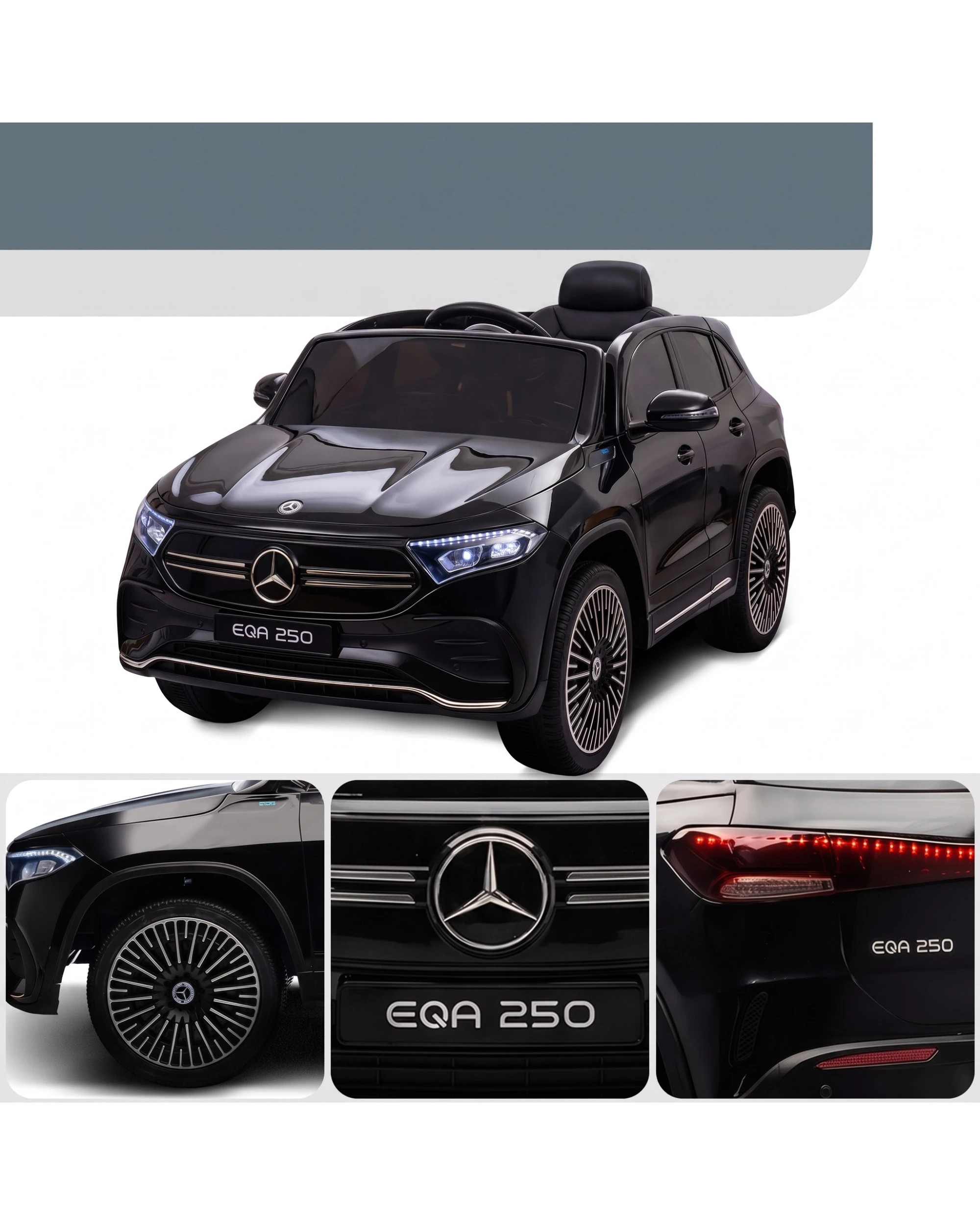 5 Mercedes-Benz EQA 250 Kids 12V Electric Ride-On Car with Parental Remote Control, 5 of 9