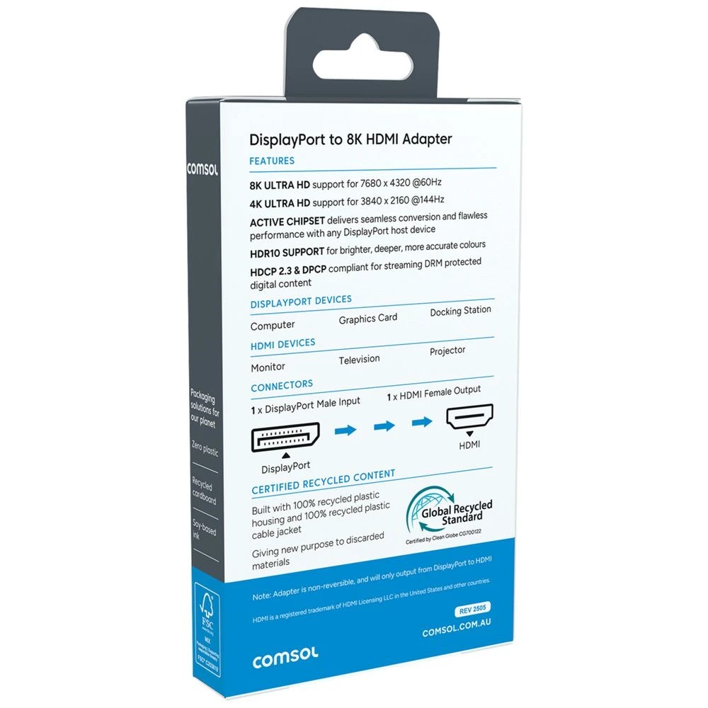 3 Comsol DisplayPort to HDMI 8K Adapter, 3 of 5
