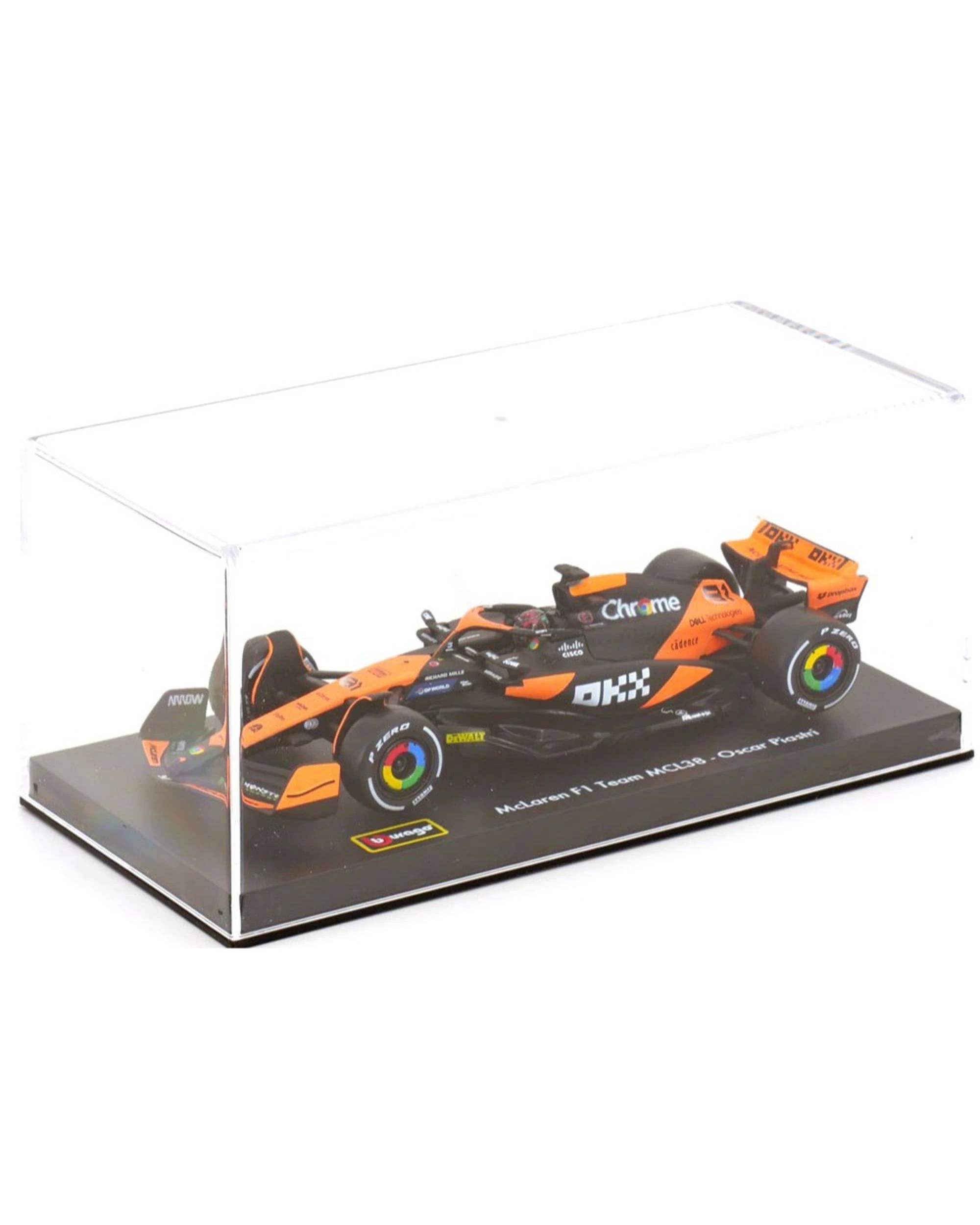 2 Bburago Formula Racing 2024 F-1 McLaren MCL38 #81 Oscar Piastri with Helmet 1:43 Scale Diecast Vehicle, 2 of 4