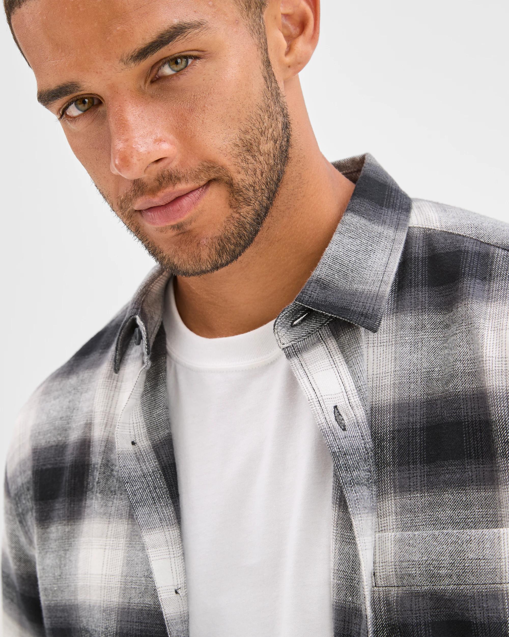 4 Target Australian Cotton Long Sleeve Flannelette Shirt BLACK MULTI, 4 of 5