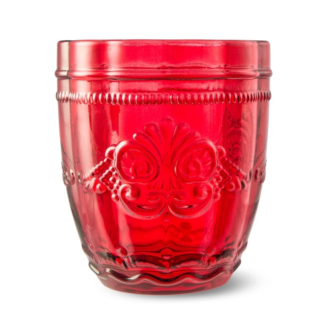 2 6 Red Ornate Tumbler Glasses, 2 of 6