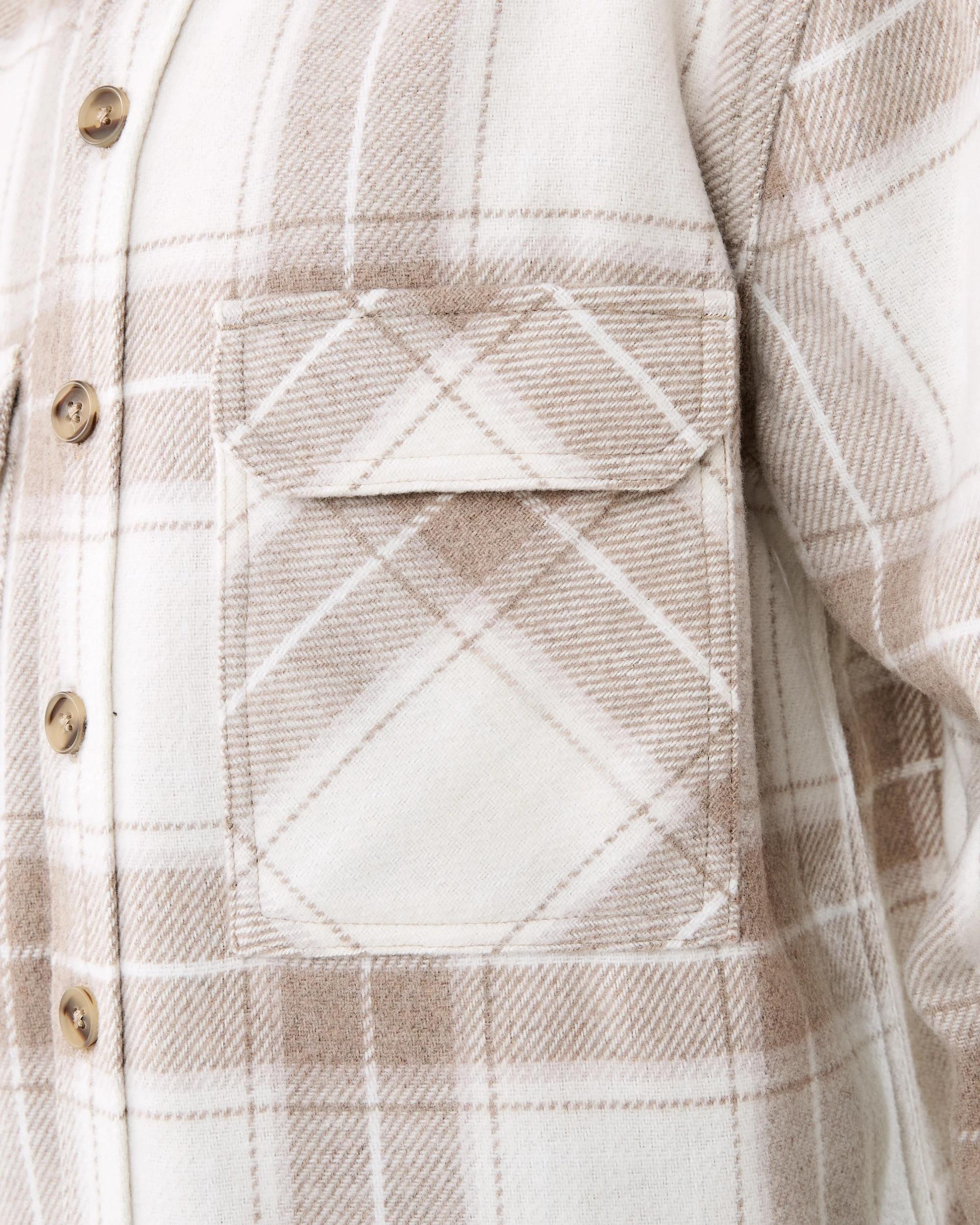 6 Melton Shirt Bge Check, 6 of 8