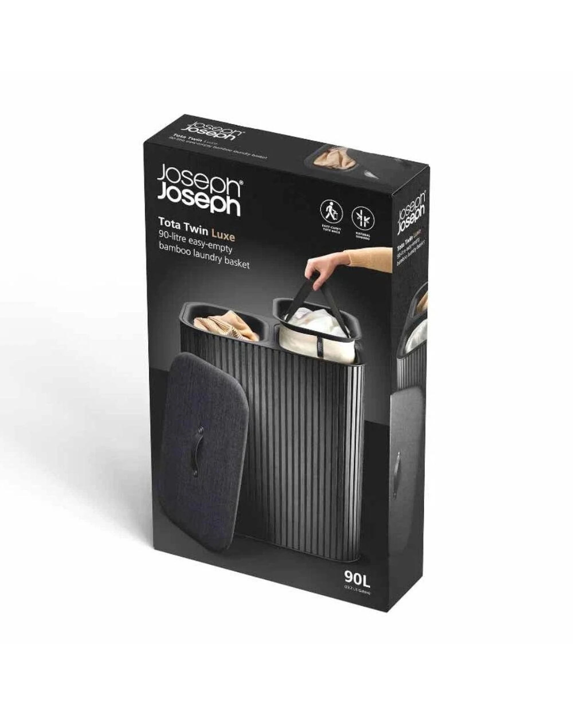 8 Joseph Joseph Tota Twin Luxe 90L Laundry Separation Basket, 8 of 8