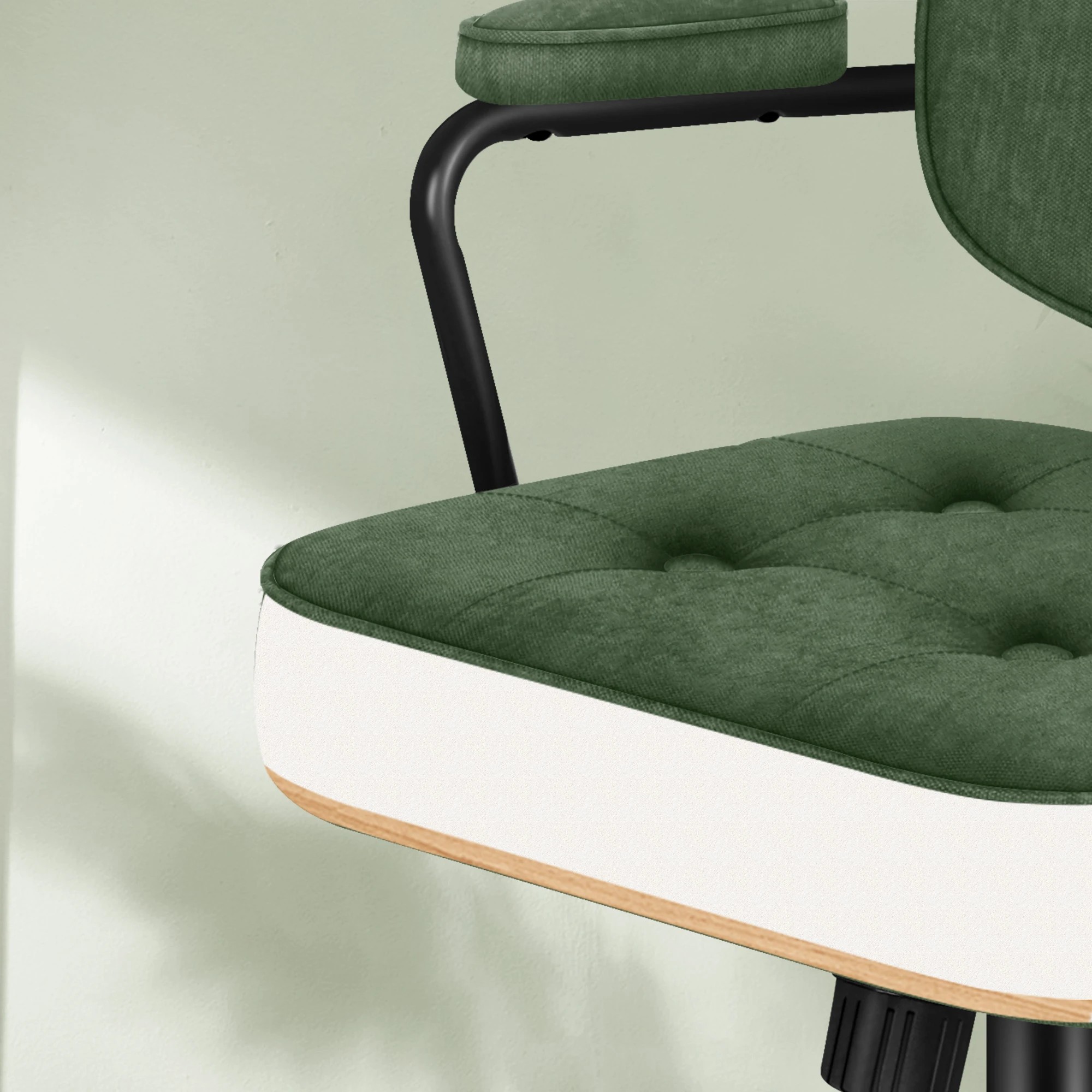 7 Alfordson Office Chair Ergonomic Executive Computer Work Seat Chenille - Green, 7 of 9