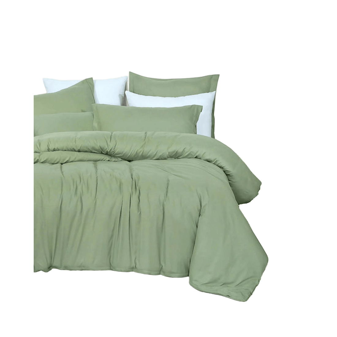 1 Amsons Double Quilt Cover Set - Light Sage (Premium Double-Brushed Microfiber)
 - Double Bed
 - green, 1 of 6