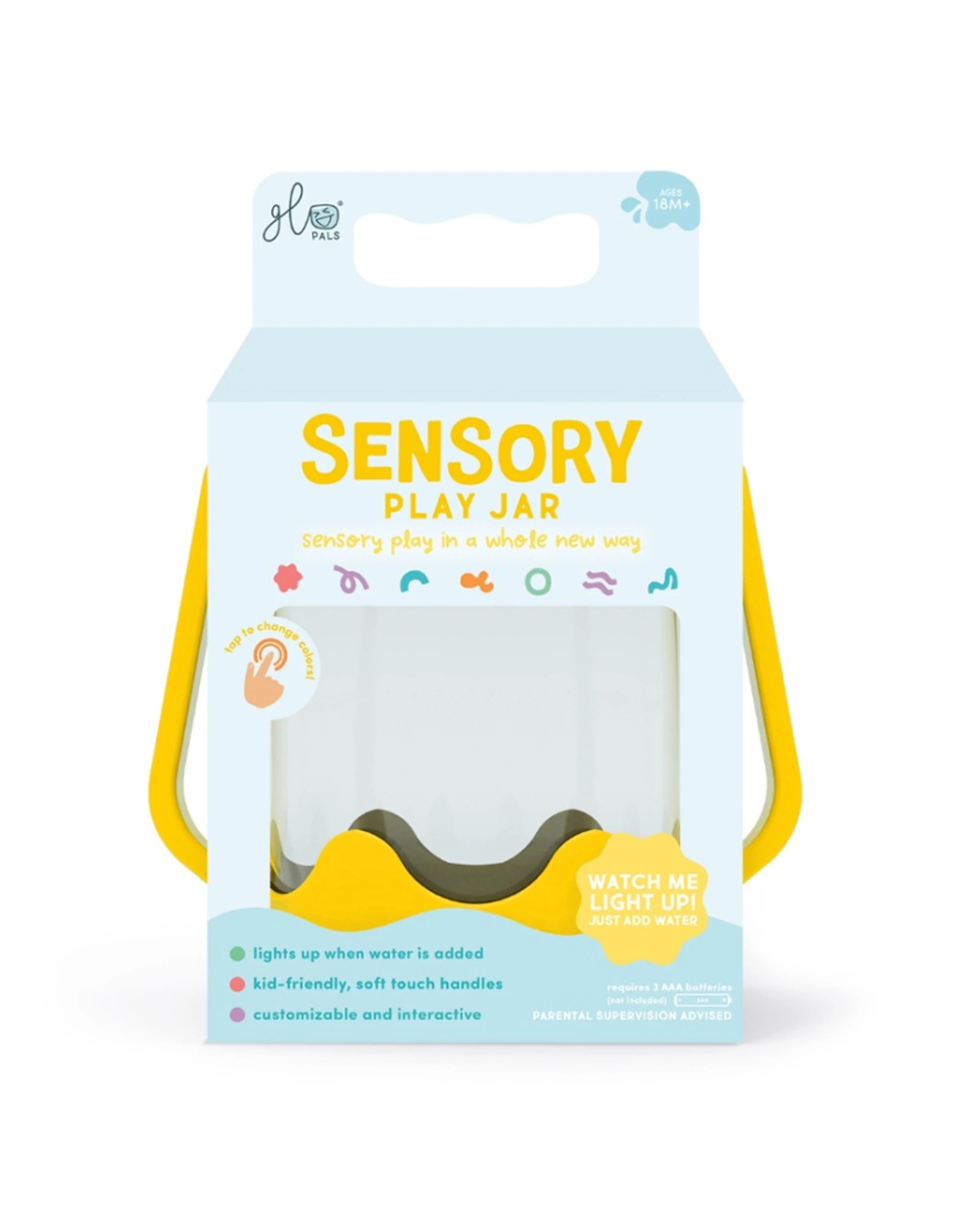1 Glo Pals Kids DIY Light Up Customisable Sensory Jar Set Play Kit - Yellow, 1 of 1