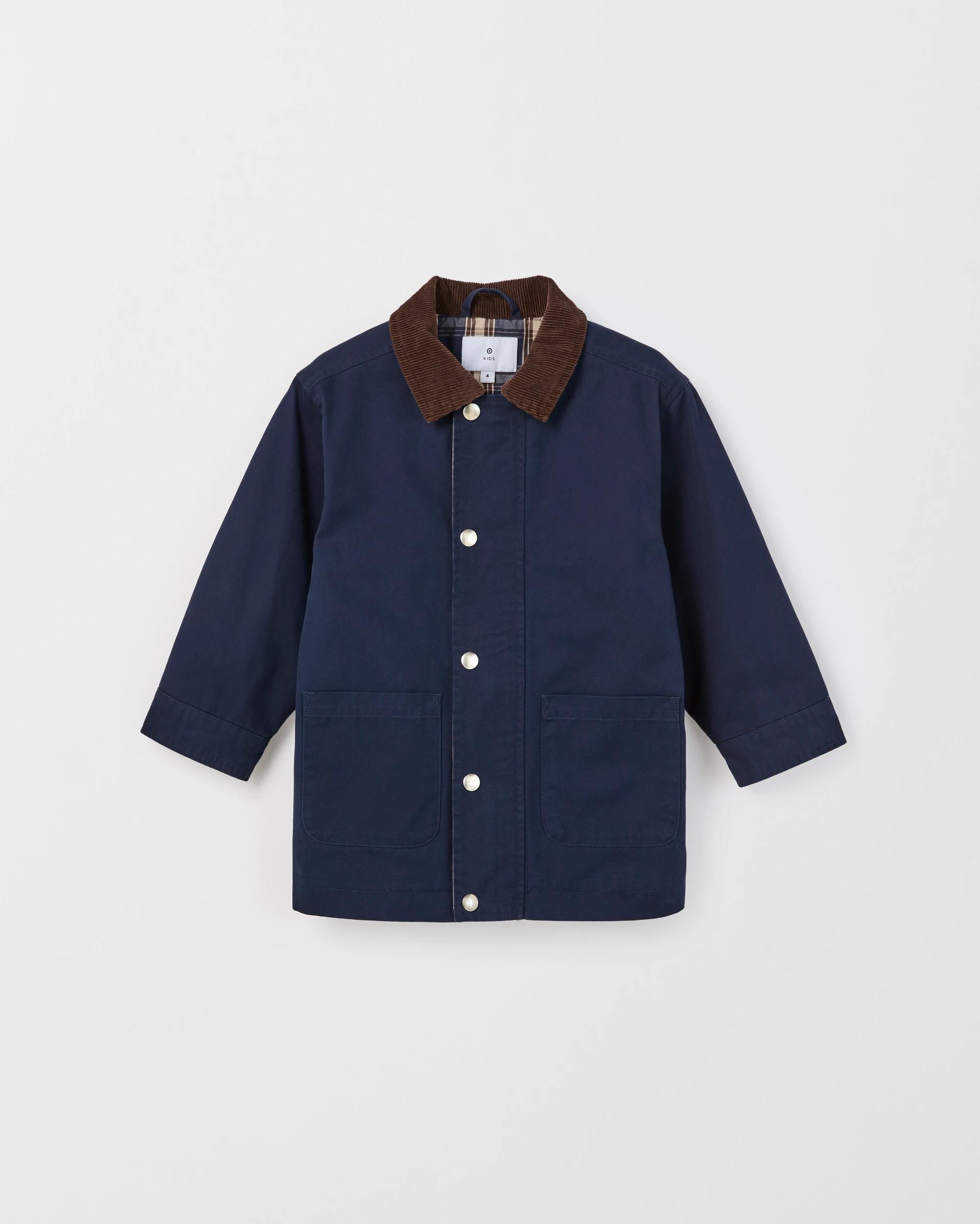 6 Target Kids Australian Cotton Barn Jacket NAVY, 6 of 7