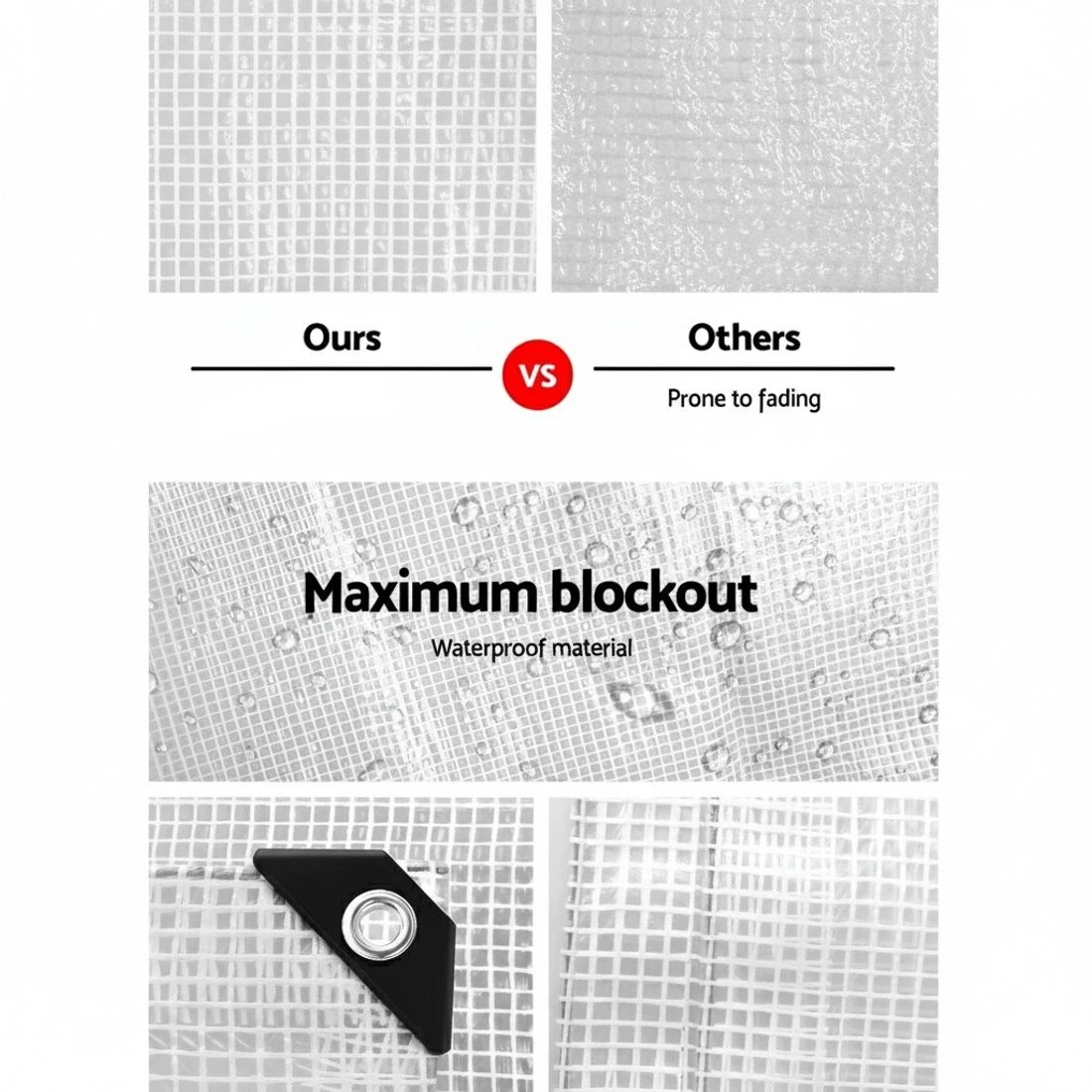 5 Instahut Tarp Tarpaulin 4x7m Canvas Heavy Duty Camping Cover Clear - Clear, 5 of 7