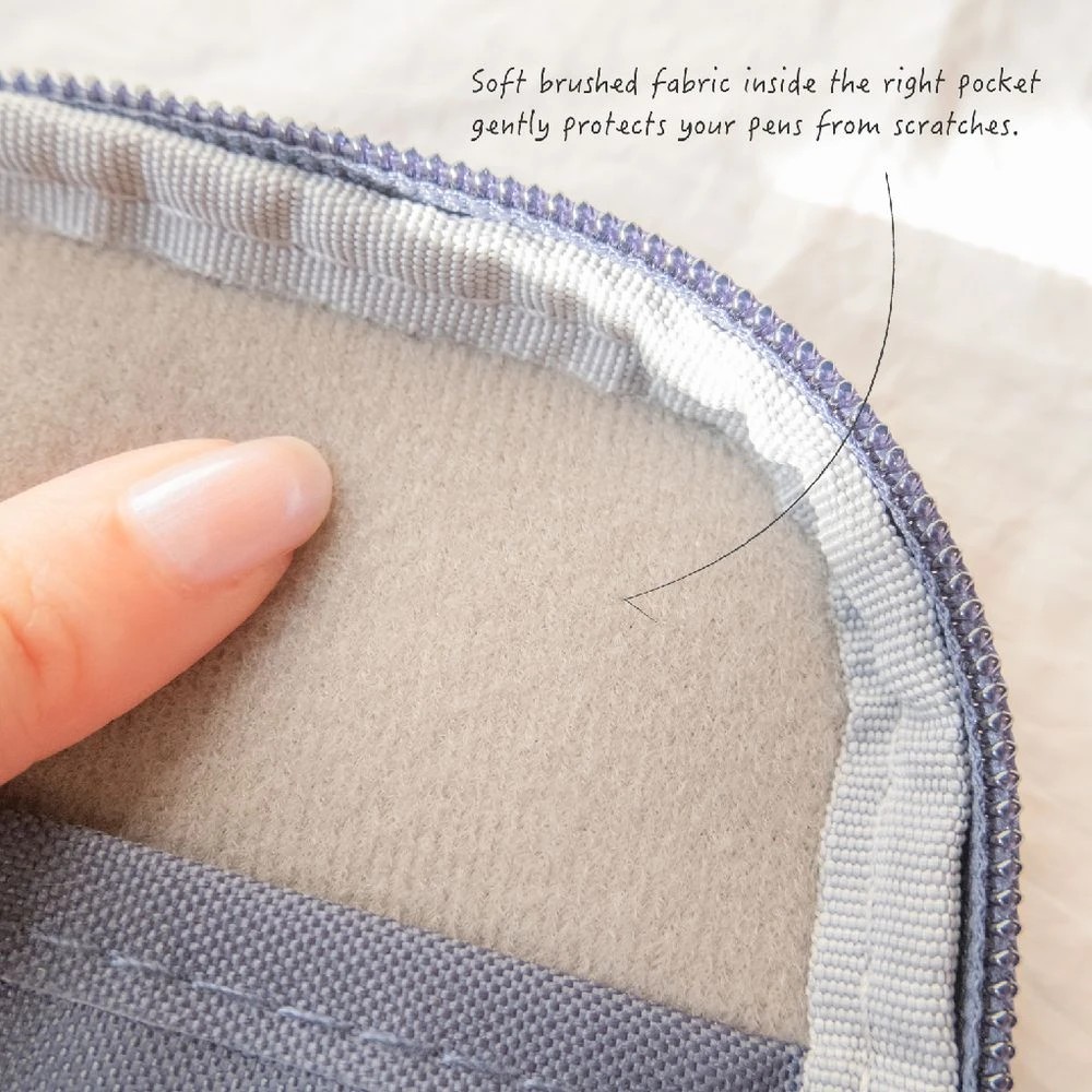 3 Smart Fit Single Zip Compact Pencil Case Black, 3 of 3