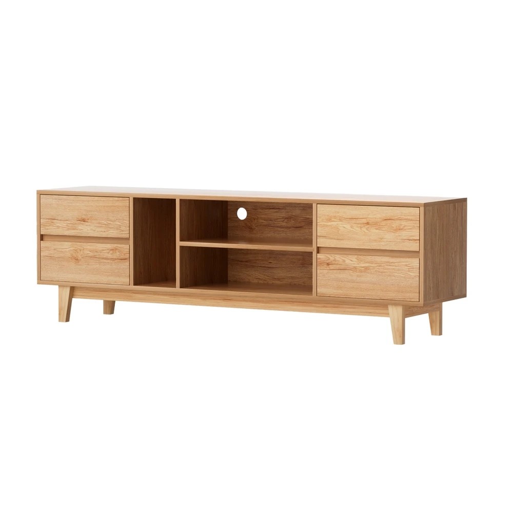 1 Artiss Asa Entertainment Unit Stand TV Cabinet Storage Drawer 180cm - Natural, 1 of 7