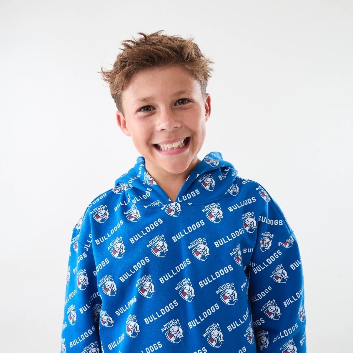 5 Official AFL Kids All Over Print Hoodie Bulldogs, 5 of 9