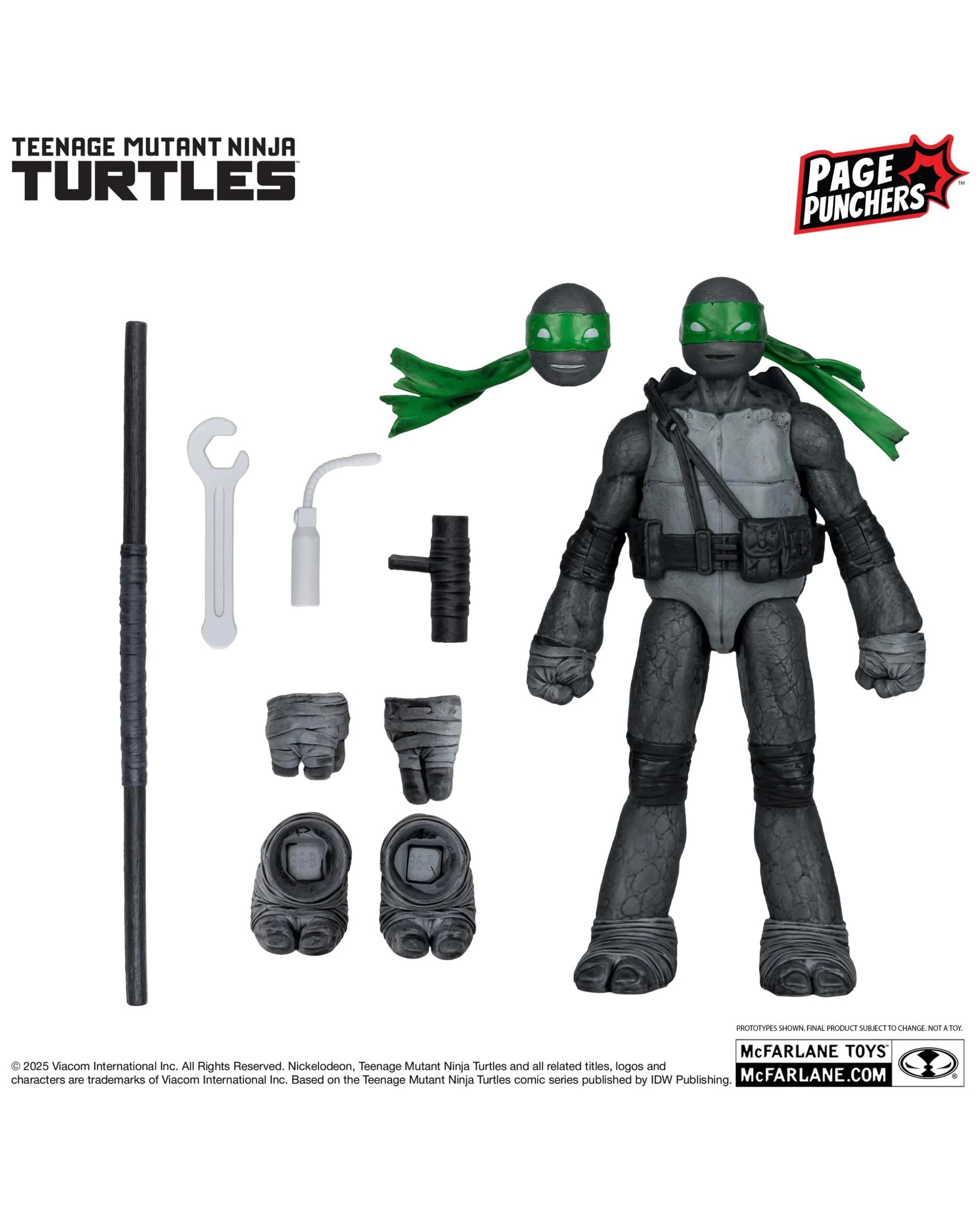 3 Teenage Mutant Ninja Turtles Donatello Black White and Green Page Punchers Red Platinum Edition 5 inch Figure With Comic, 3 of 9