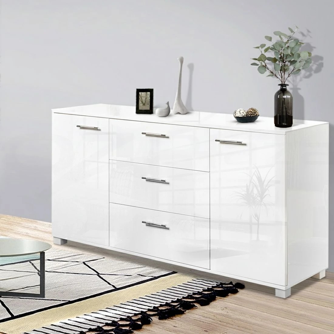 6 Artiss Buffet Sideboard High Gloss - White, 6 of 7