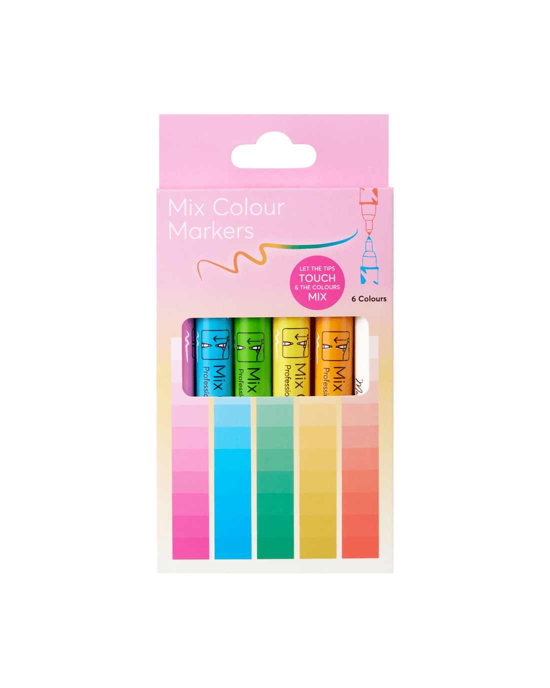 1 6 Pack Mix Colour Markers - Brights, 1 of 4