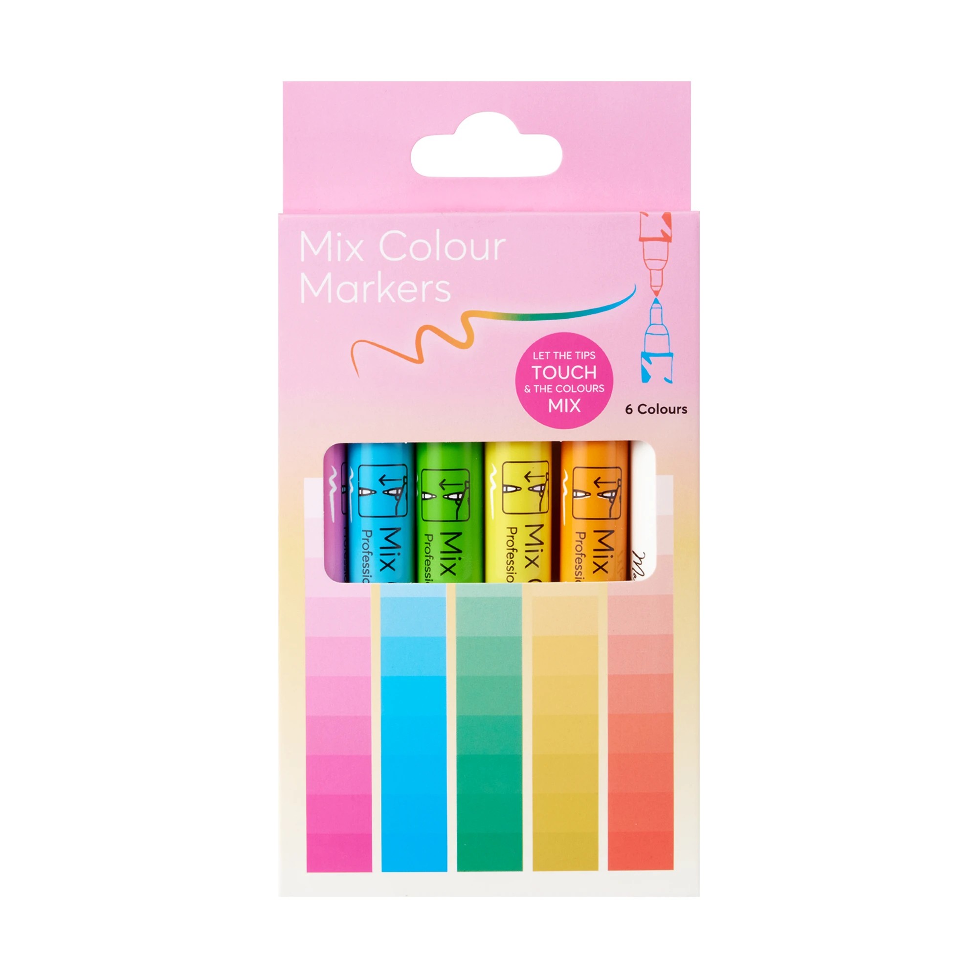 1 6 Pack Mix Colour Markers - Brights, 1 of 4