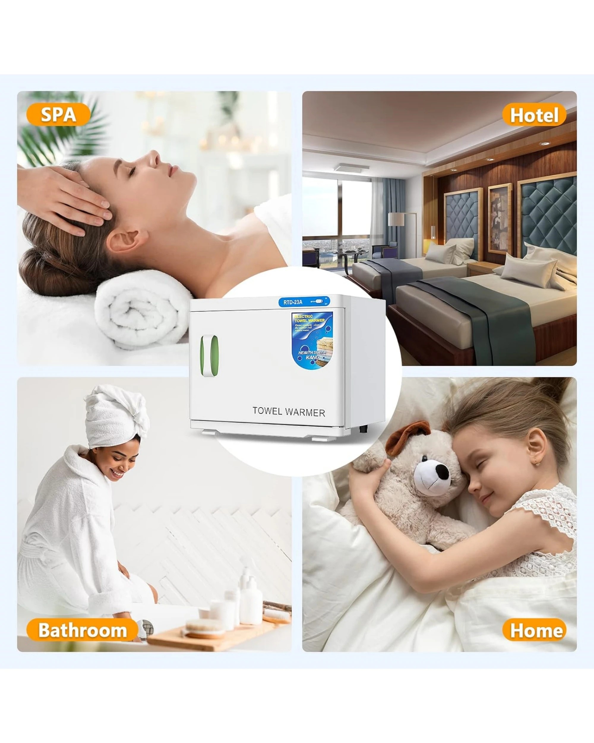 6 Advwin 23L Hot Towel Warmer Electric UV Sterilizer Cabinet for Facials Spa Salon Massage, 6 of 6