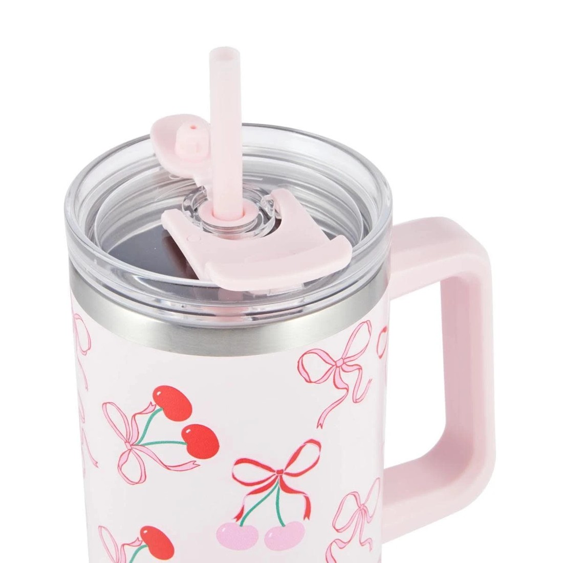 2 1.18L Cherry and Bow Jumbo Tumbler with Handle, 2 of 6