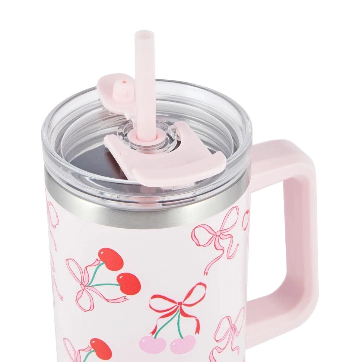 2 1.8L Cherry and Bow Jumbo Tumbler with Handle, 2 of 6