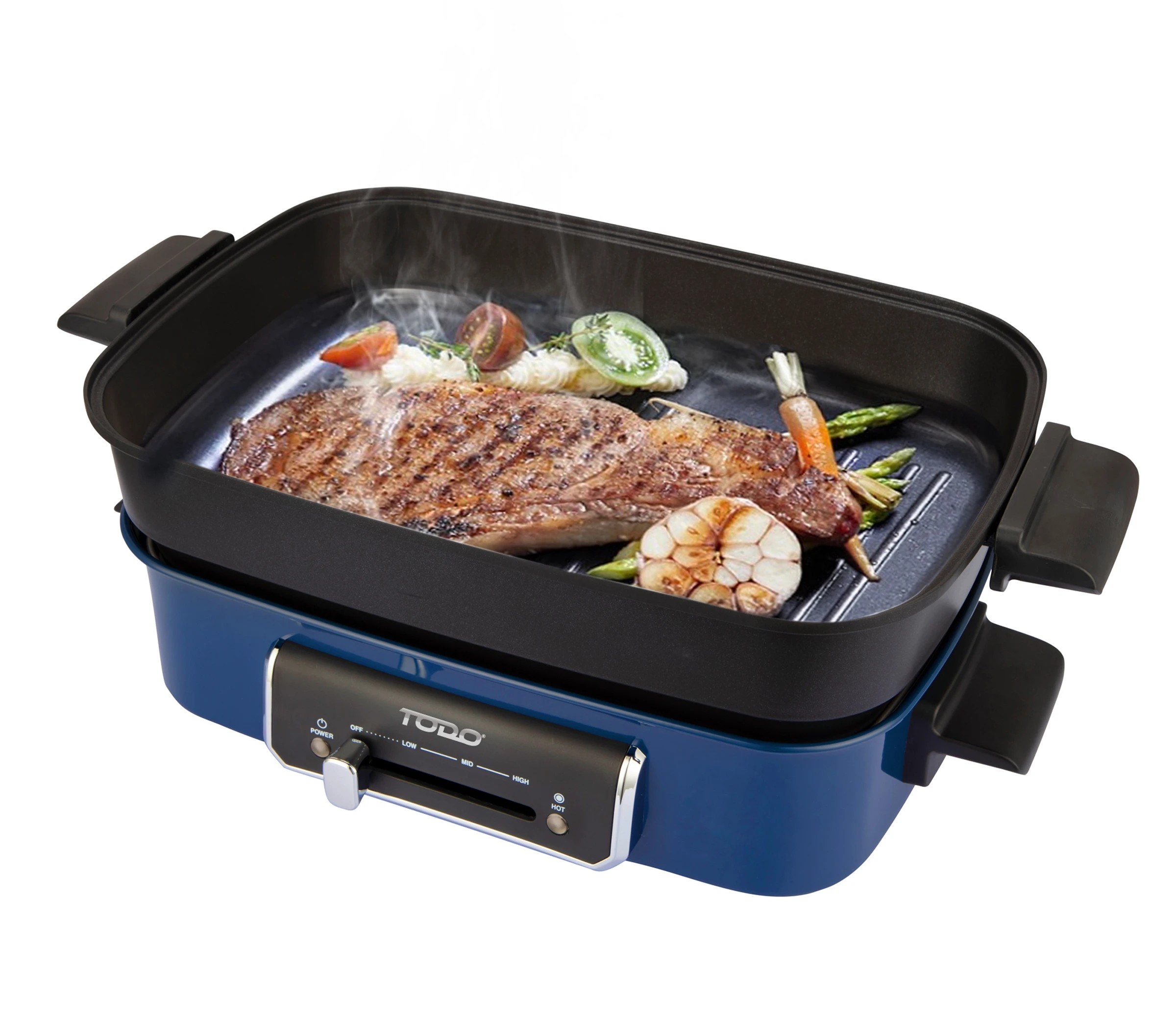 4 TODO 1400W 3-in-1 Electric Multifunction Cooking Pot BBQ Grill Pan Hot Pot, 4 of 9