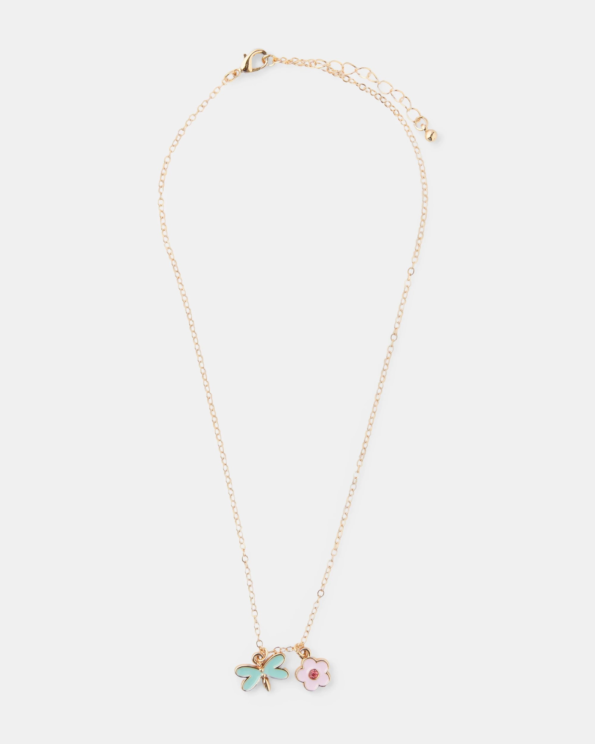 2 2 Pack Flower Necklace and Bracelet Set - Gold Tone, 2 of 3