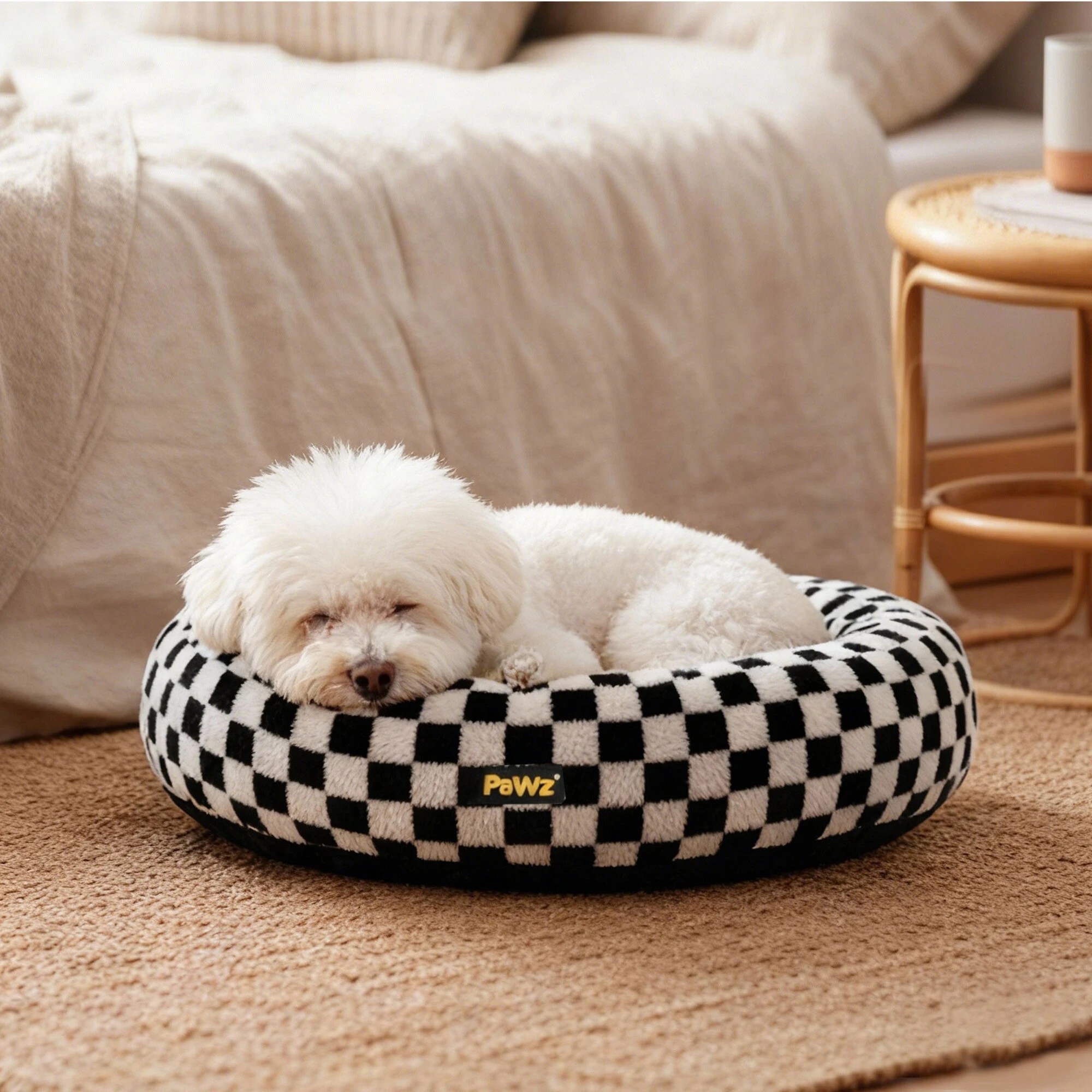 8 Pawz Circular Checkerboard Pet Bed S-50x50x11, 8 of 9