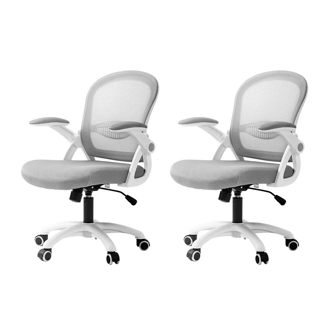 1 Artiss 2x Mesh Office Chair Computer Gaming Desk Chairs Work Study Mid Back - Multi, 1 of 2