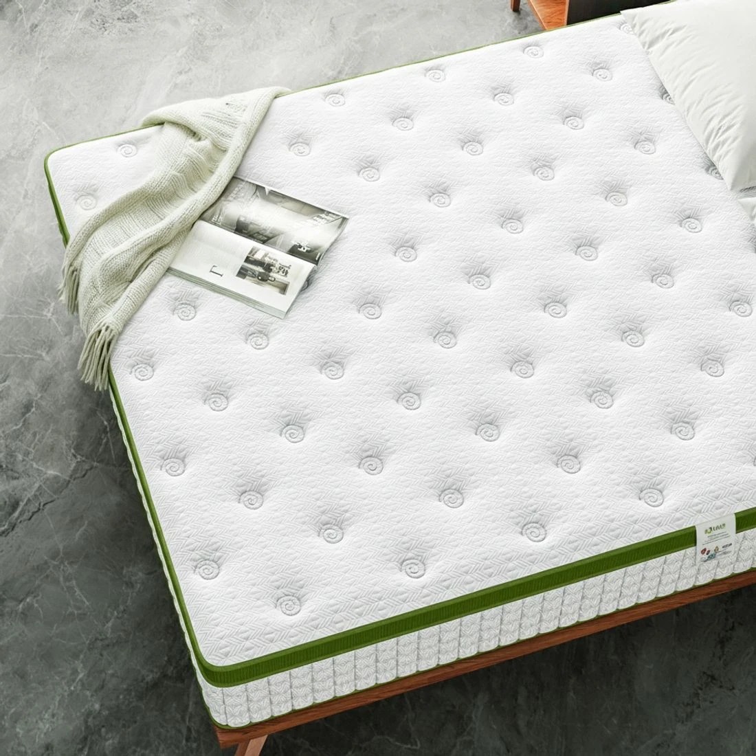 5 BedStory Double Mattress 34cm Medium - Hybrid Mattress for Pressure Relief Motion Isolation - Double Bed - White, 5 of 6
