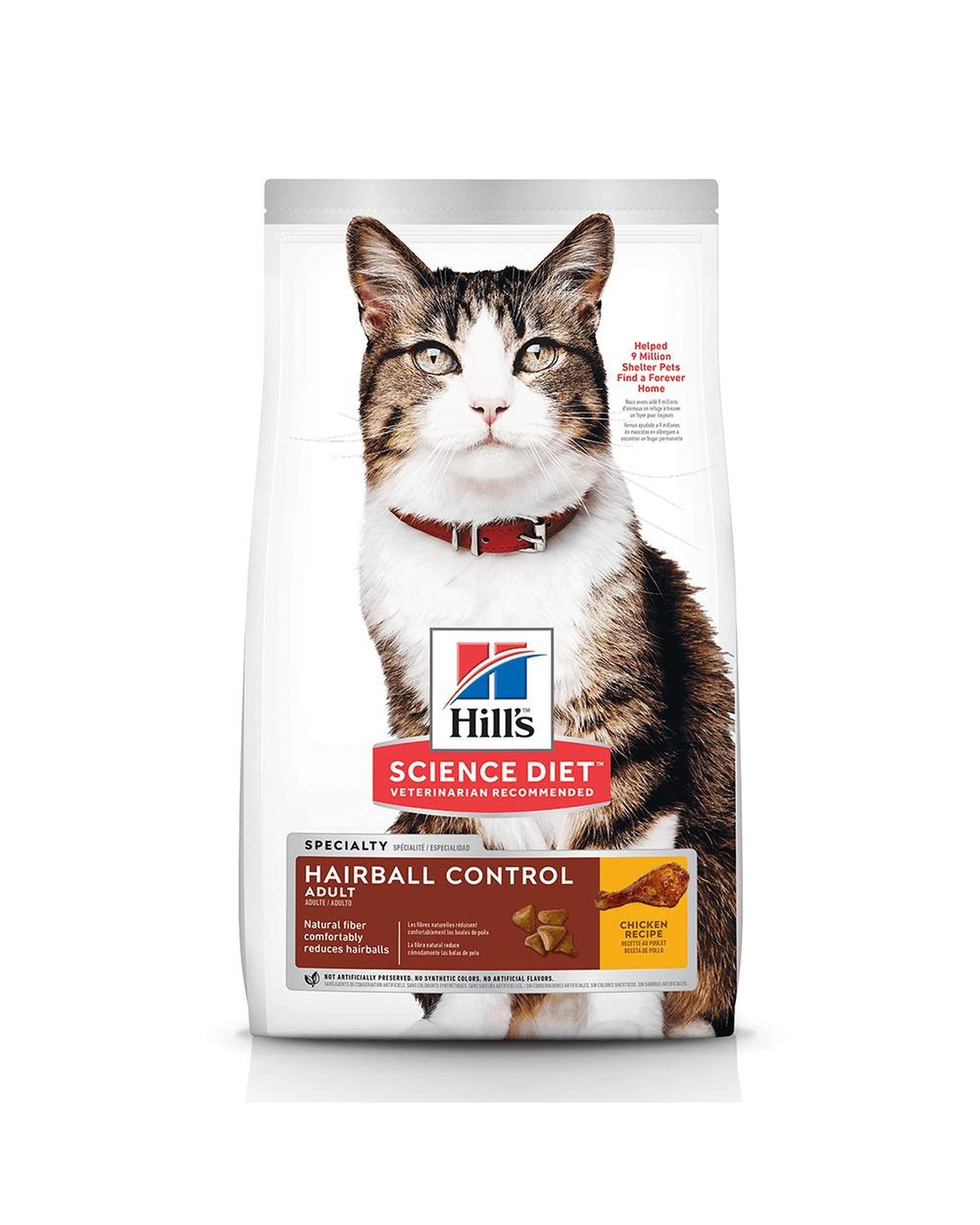 1 Hills Adult 1+ Hairball Control Dry Cat Food Chicken 2kg, 1 of 1