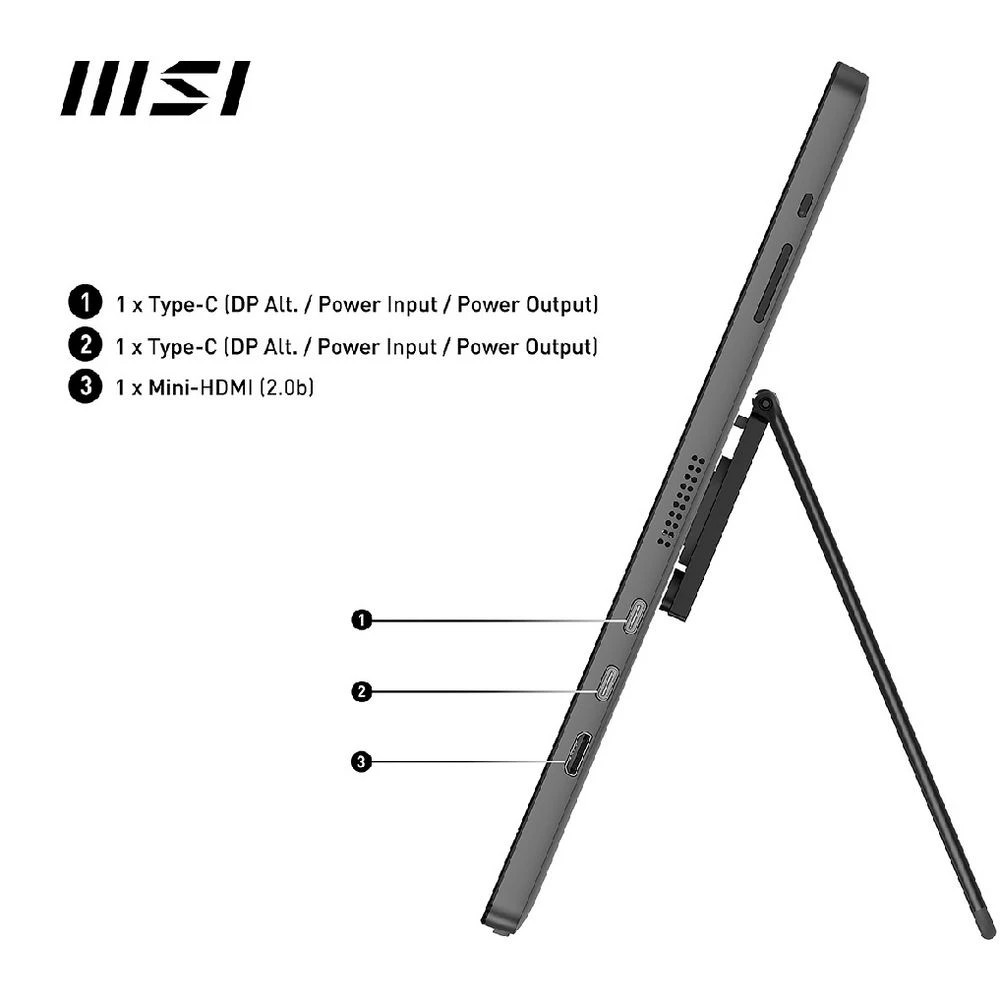7 MSI PRO 15.6" FHD IPS USB-C Portable Monitor MP161 E2, 7 of 7