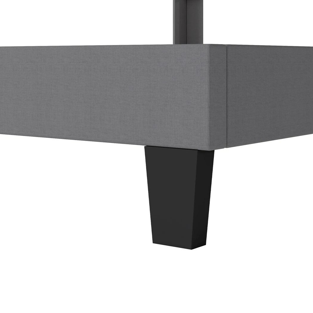 6 Levede Queen Size Bed Frame Upholstered Platform Grey, 6 of 8