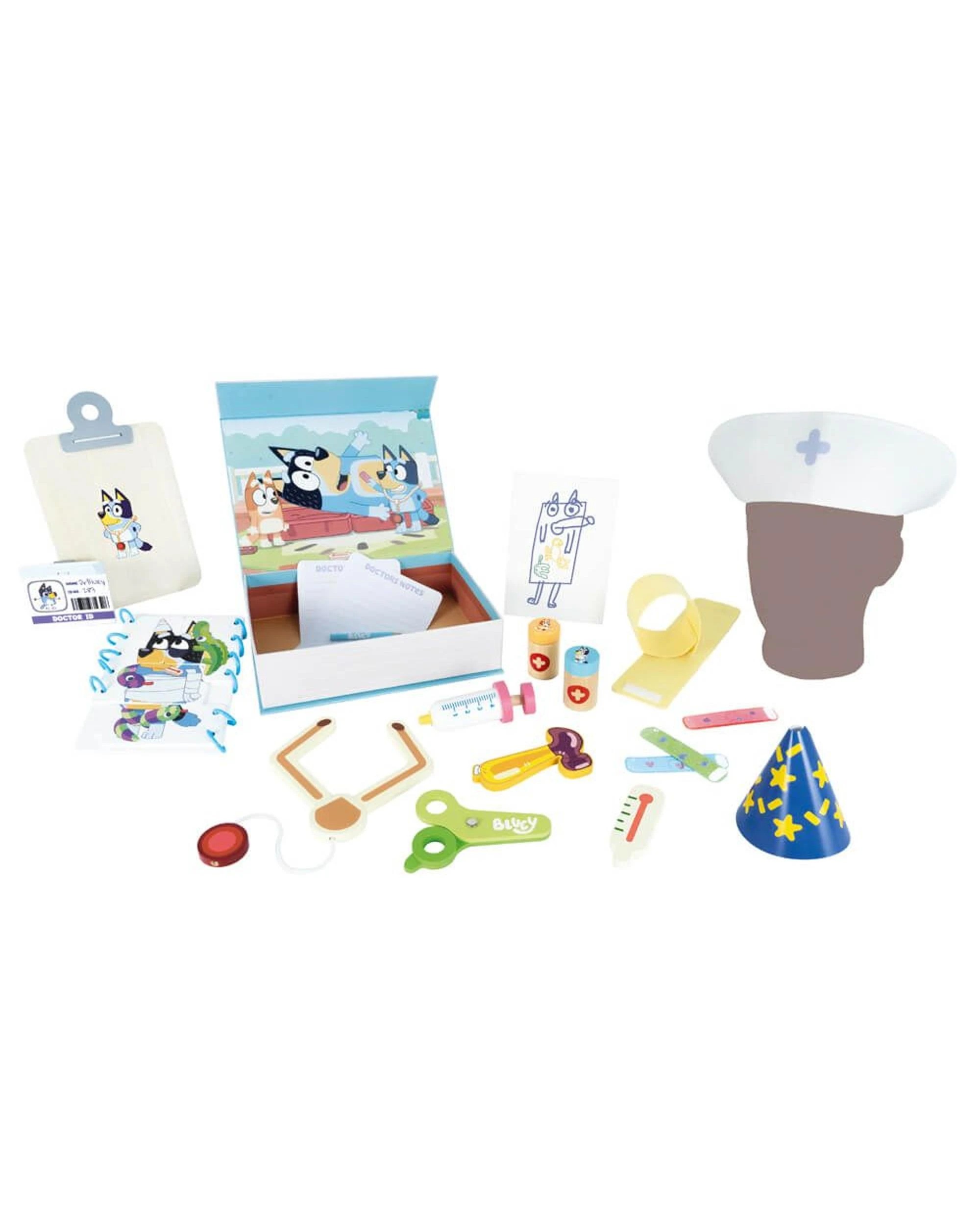 1 Bluey Hospital Wooden Role Play Accessory Set, 1 of 3