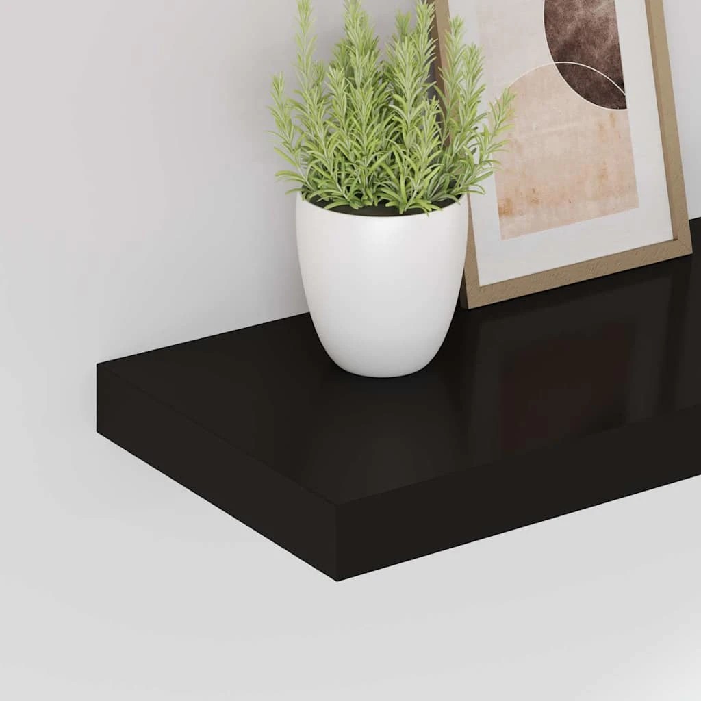 4 vidaXL Wall shelf Wall mounting - Black, 4 of 9