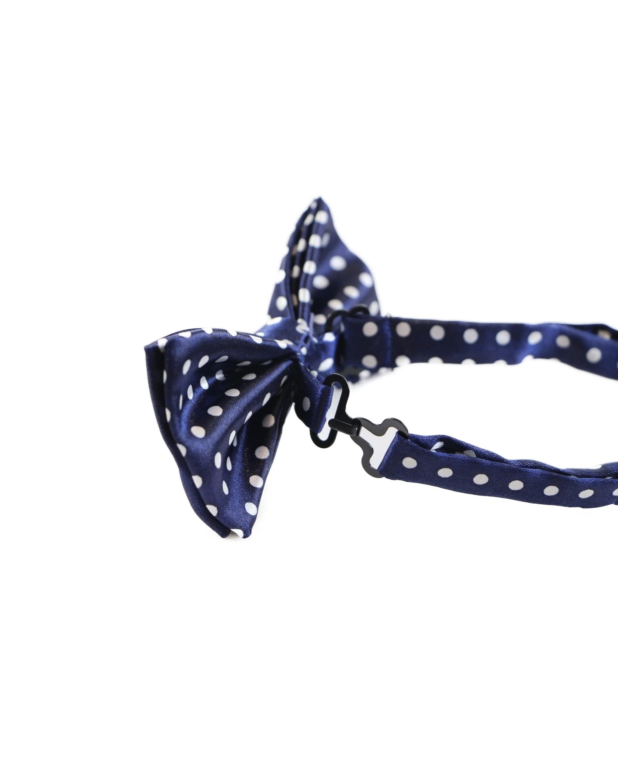 2 Zasel Boys Navy With White Polka Dots Patterned Bow Tie, 2 of 2