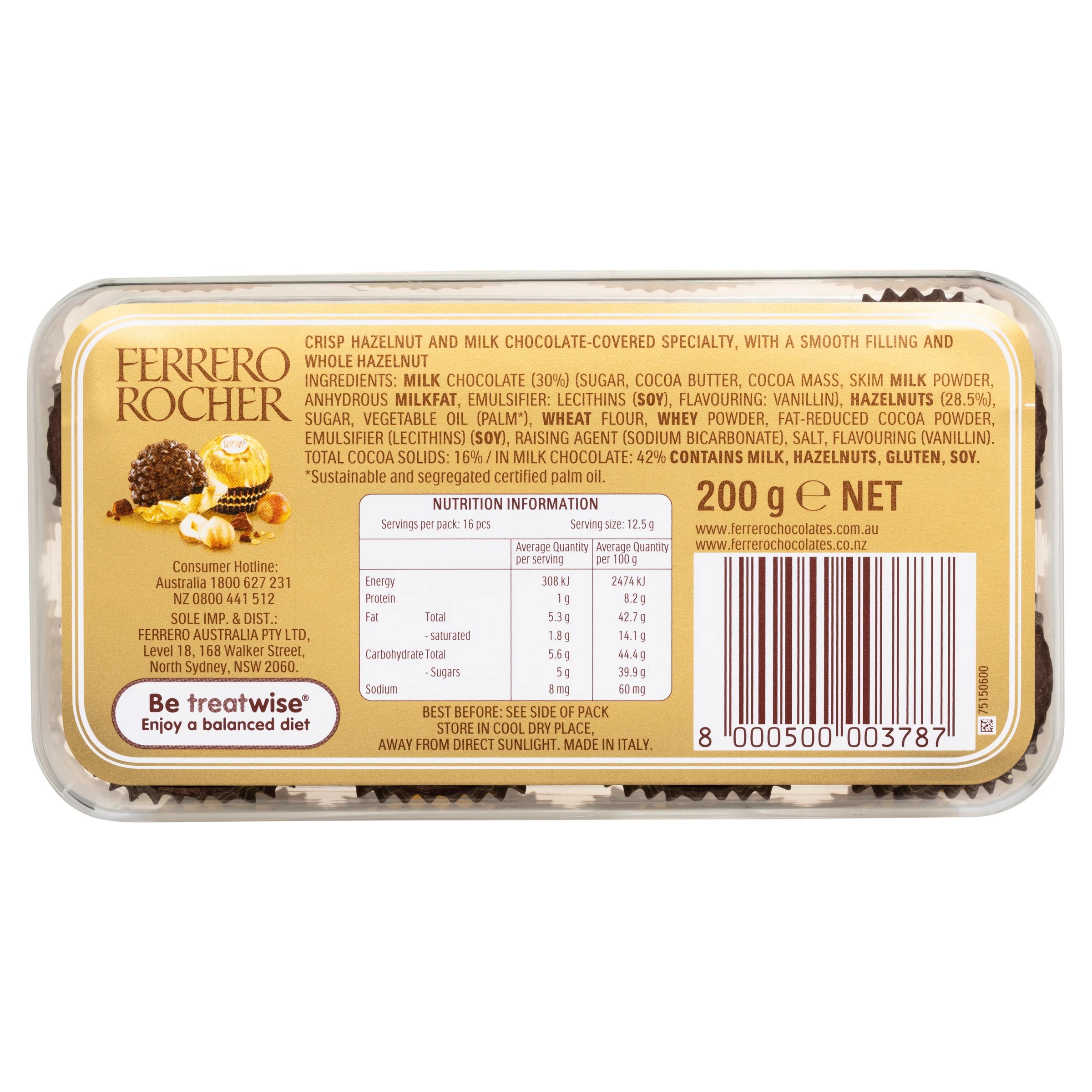 3 16 Pack Ferrero Rocher Chocolate Gift Box 200g, 3 of 9