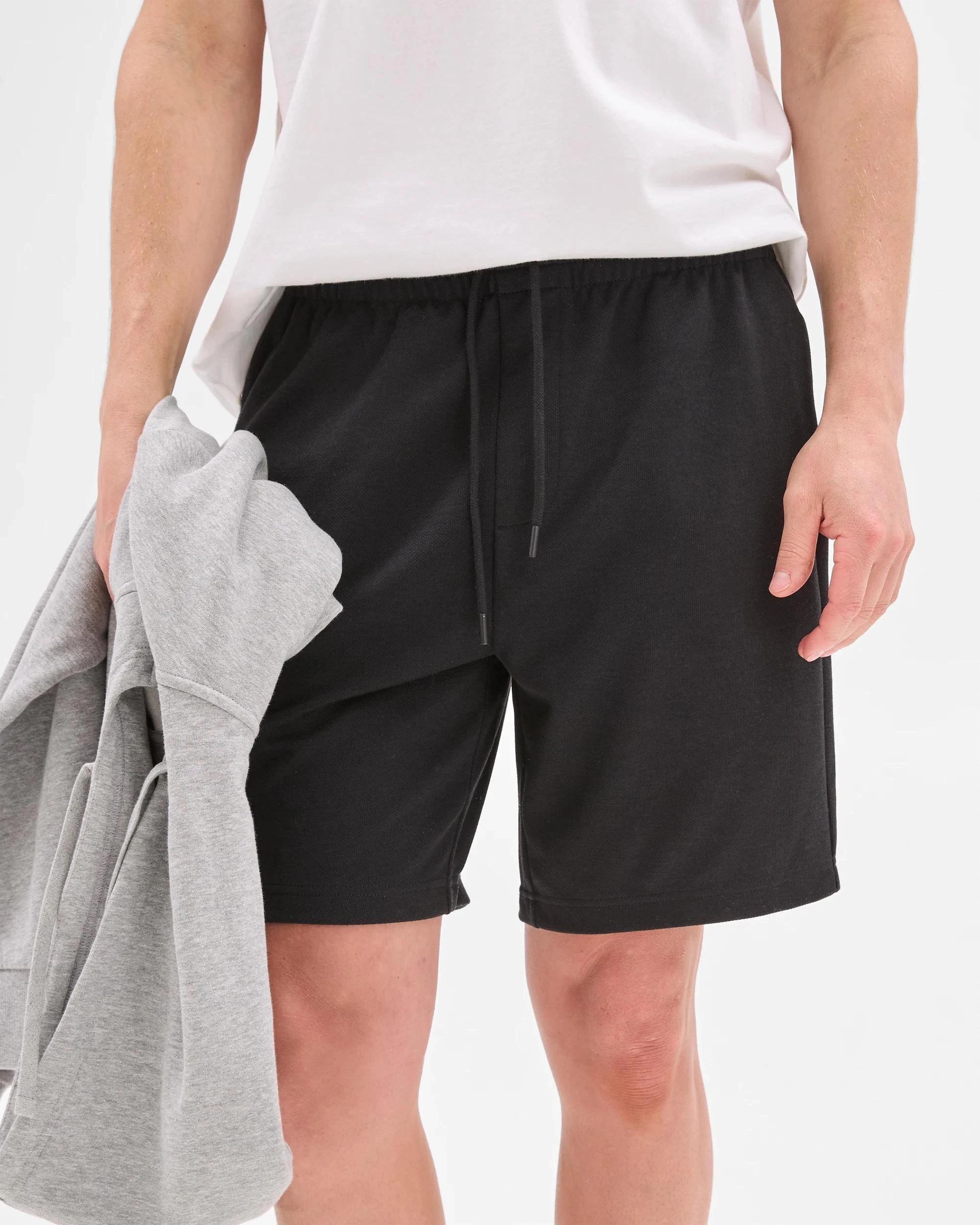 3 Target Textured Fleece Shorts BLACK, 3 of 6
