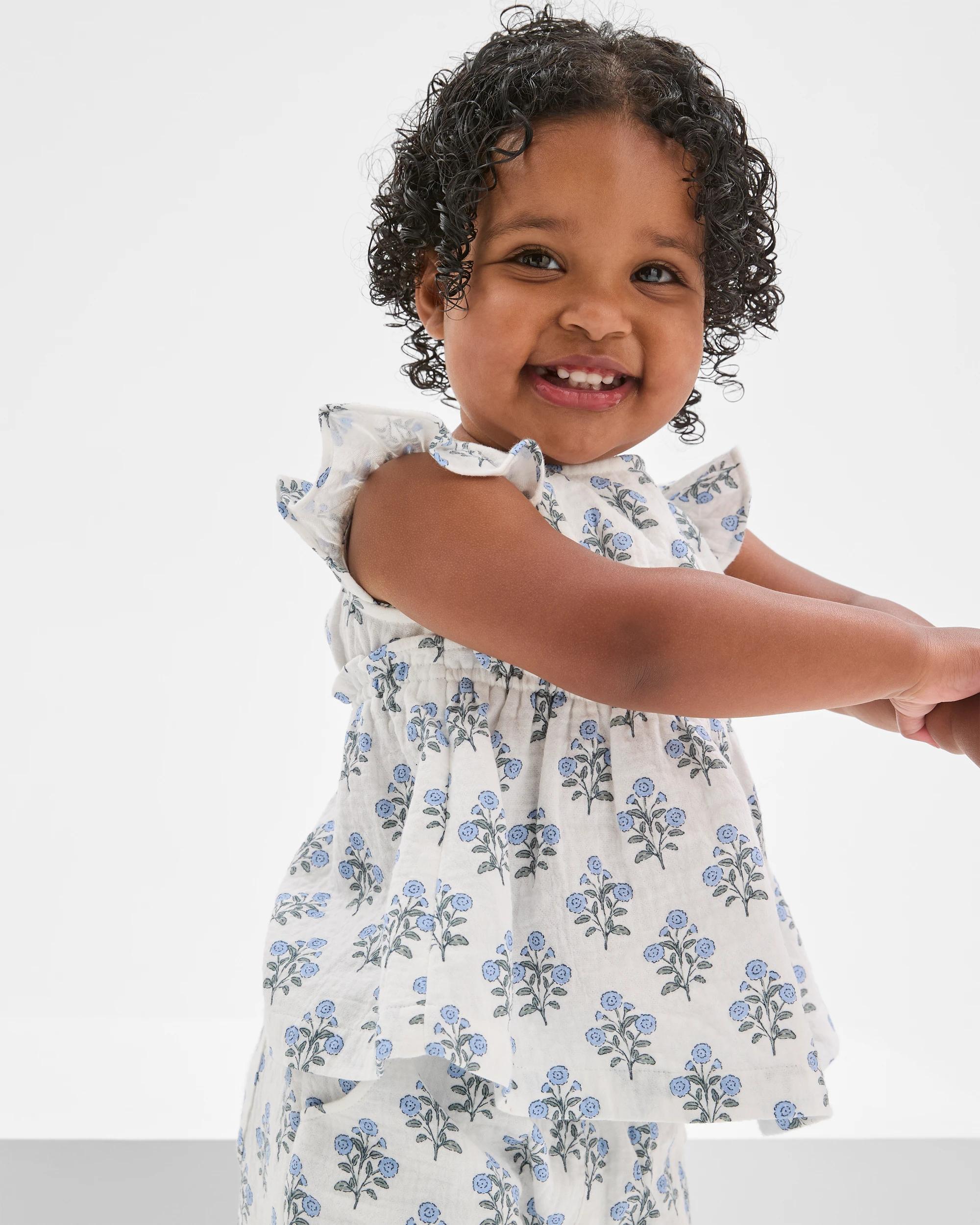 2 Target Baby Baby Crinkle Top & Pants 2 Piece Set CREAM, 2 of 5