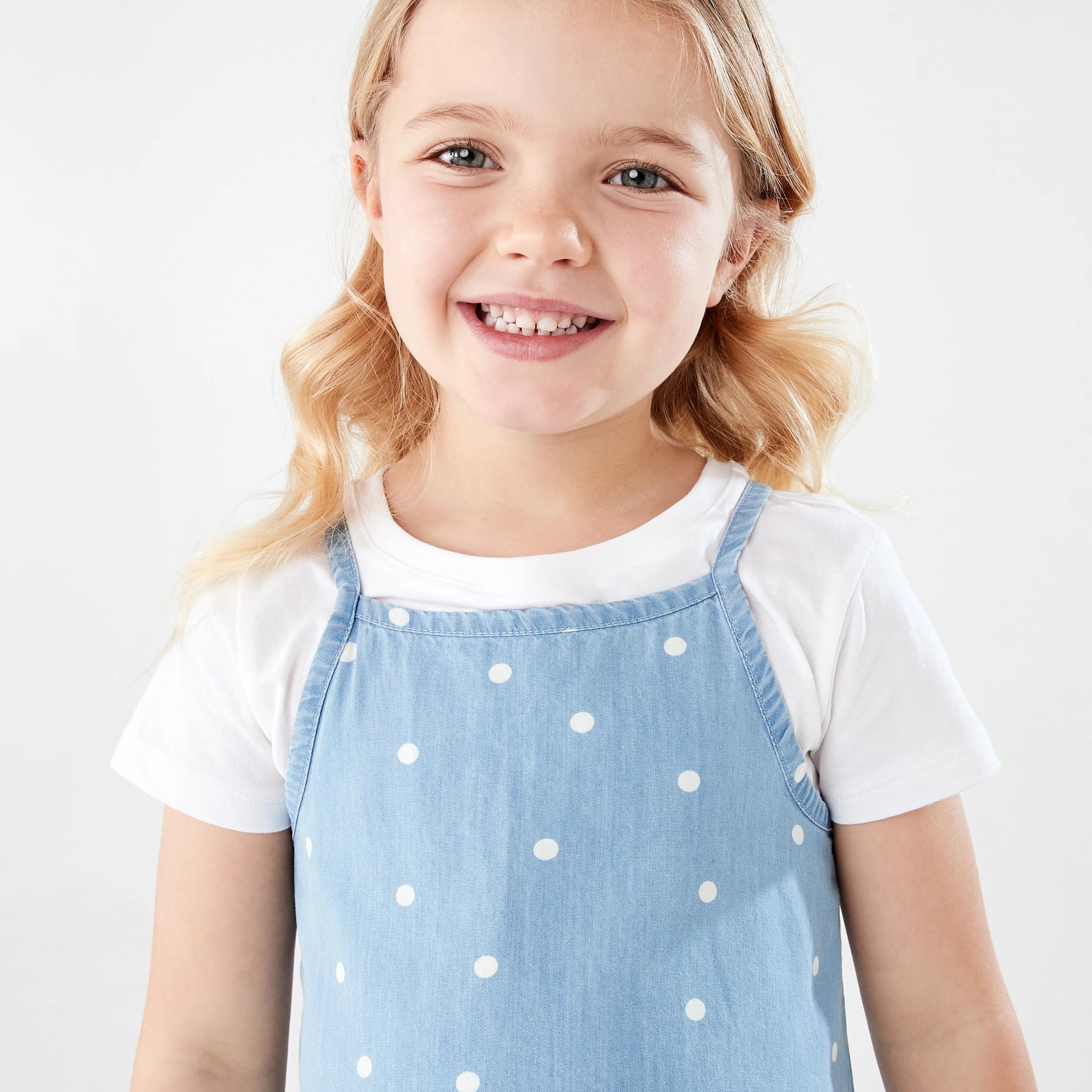 3 2 Piece Chambray Dress Set DOTTED SPACE, 3 of 7