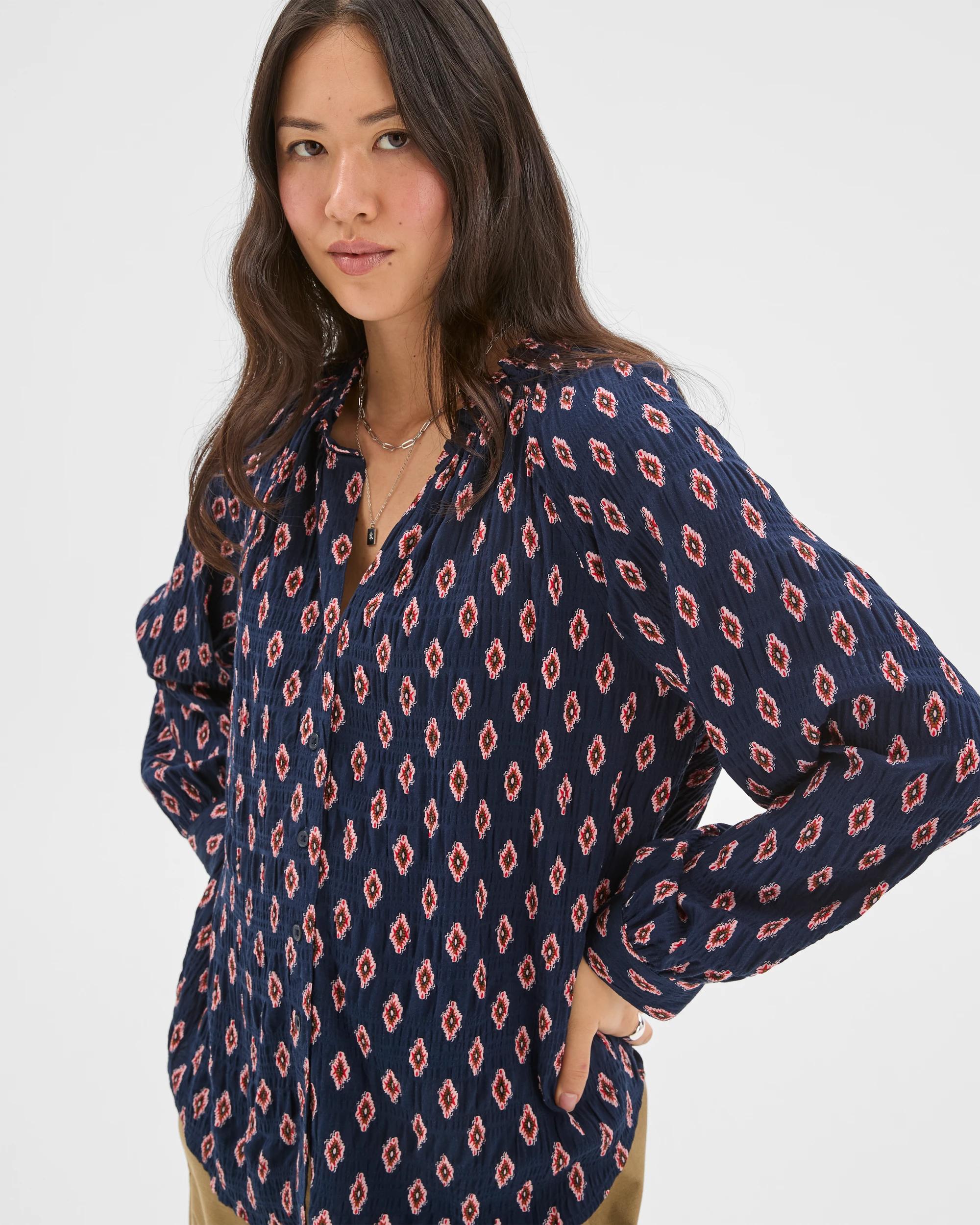 2 Target Woman Long Sleeve Romantic Blouse PRINT, 2 of 6