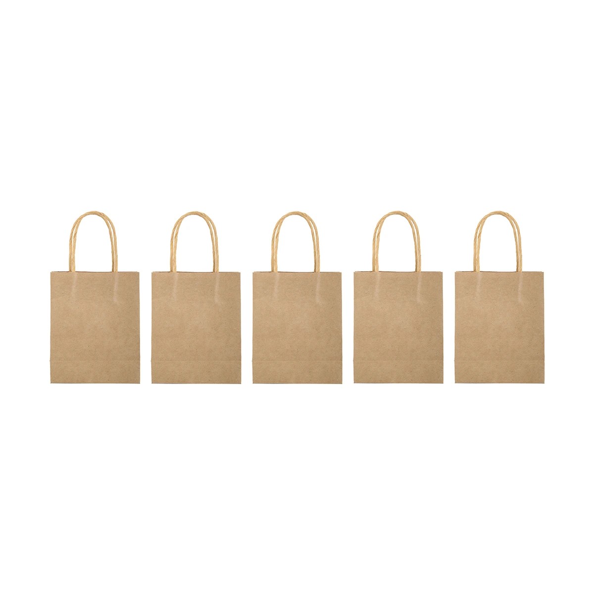 1 5 Pack Kraft Gift Bags, 1 of 2